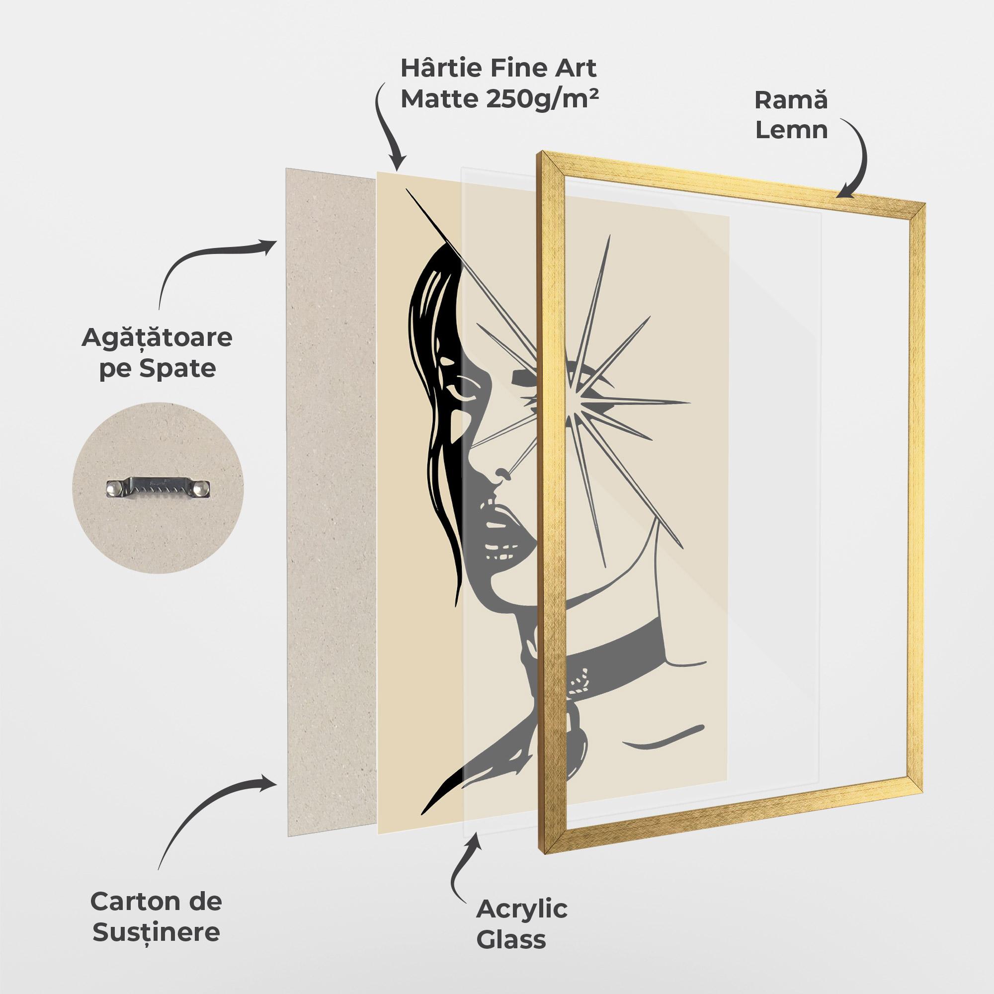 Poster Înrămat Woman Vision Star mockup 1