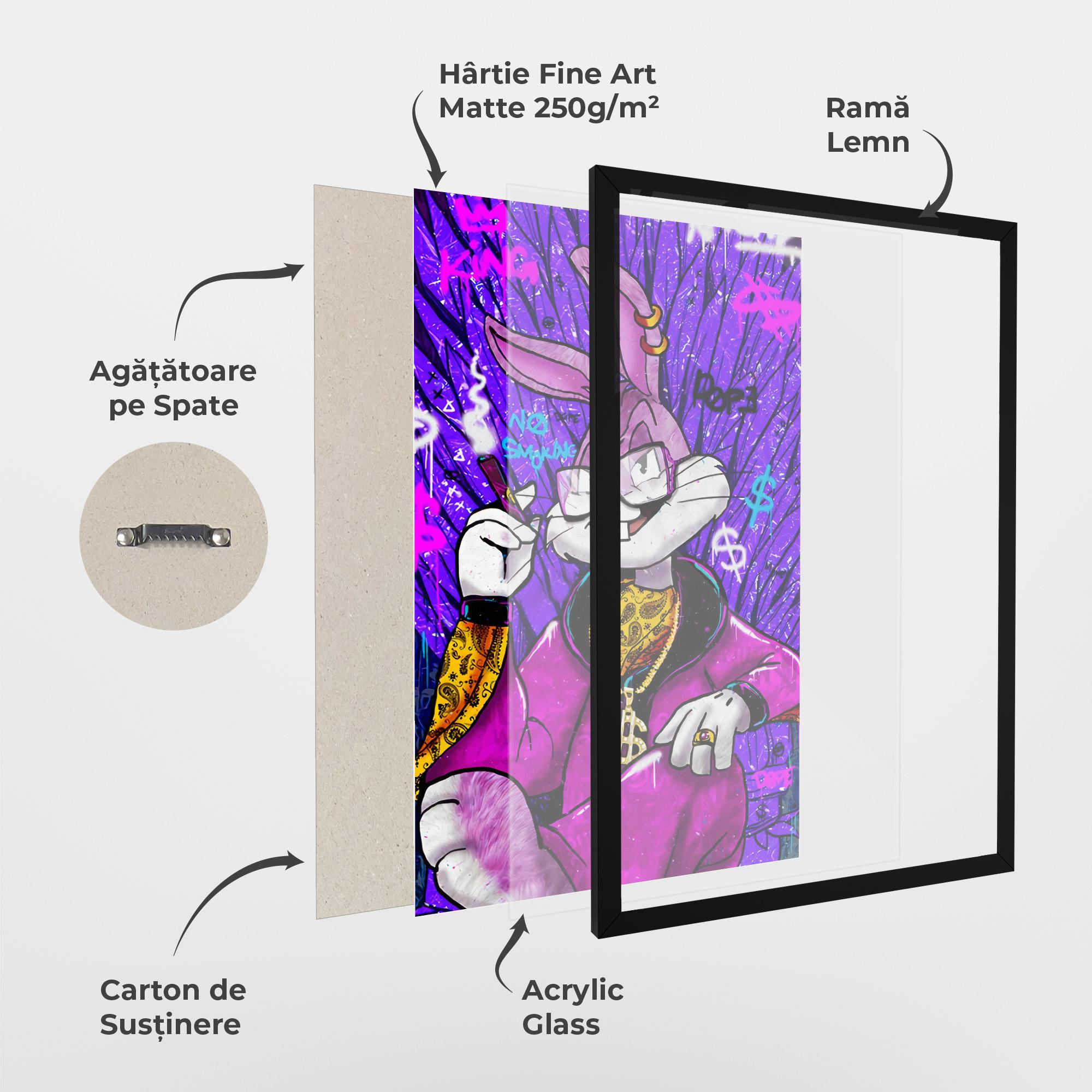 Poster Înrămat Boss Buny mockup 1