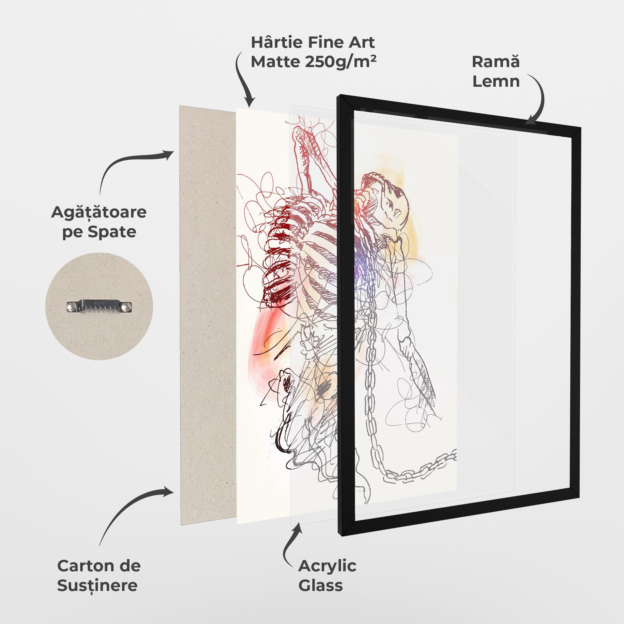 Poster Înrămat Chain Skeleton mockup 1