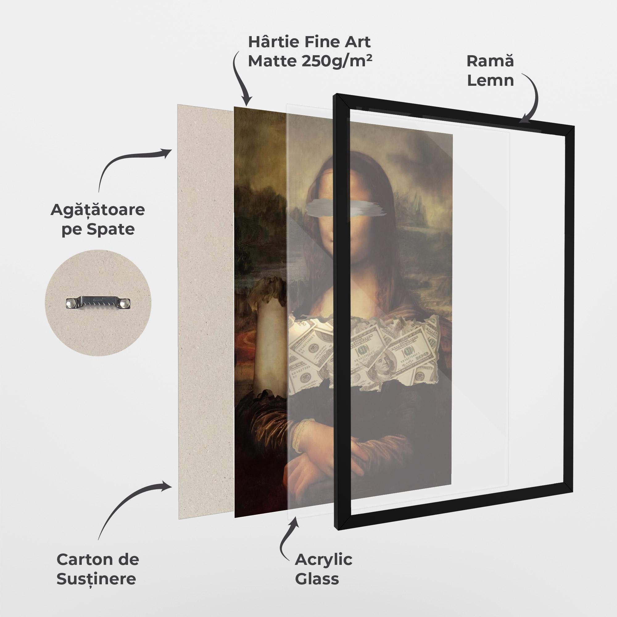 Poster Înrămat Money Lisa mockup 1