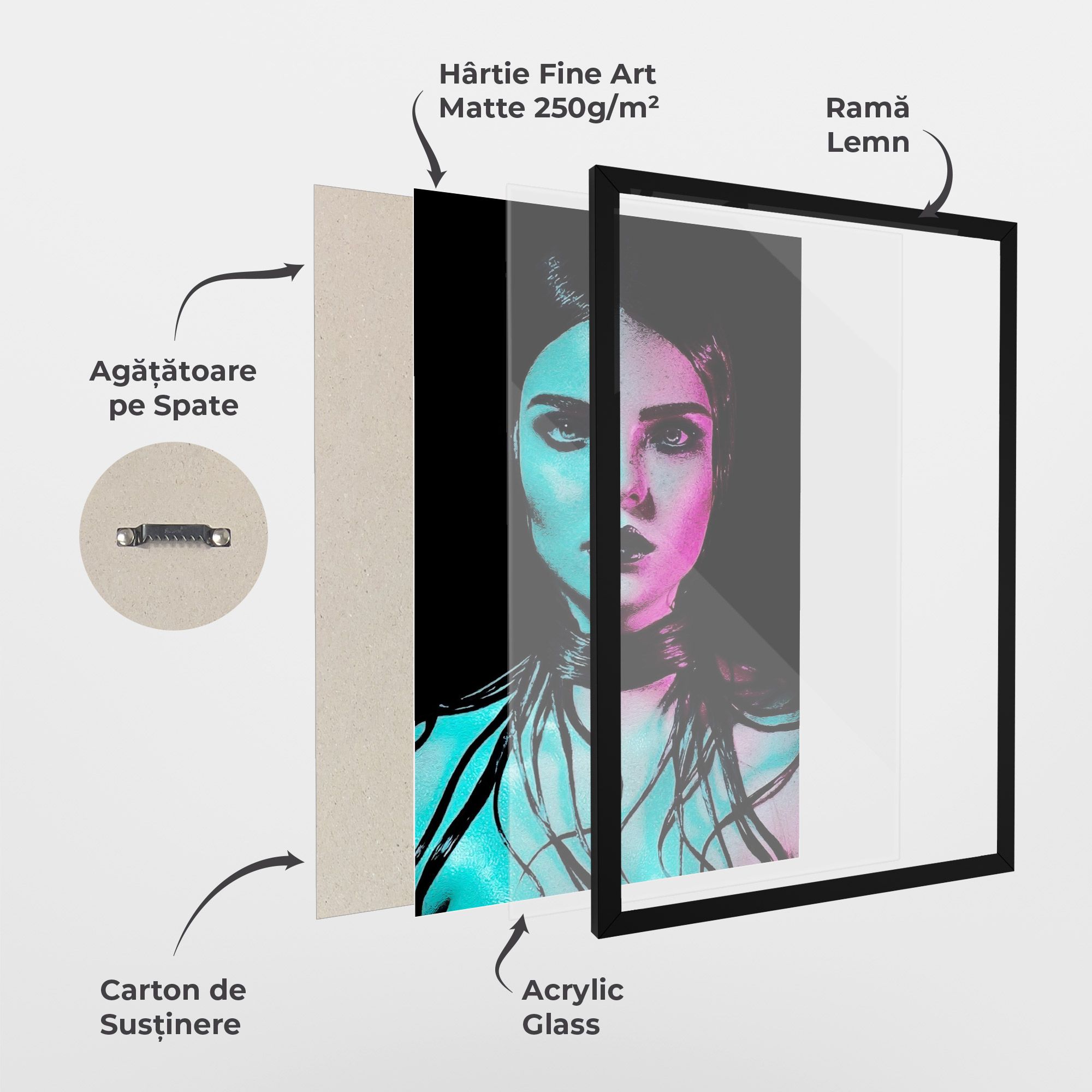 Pink Blue Light Girl mockup 1