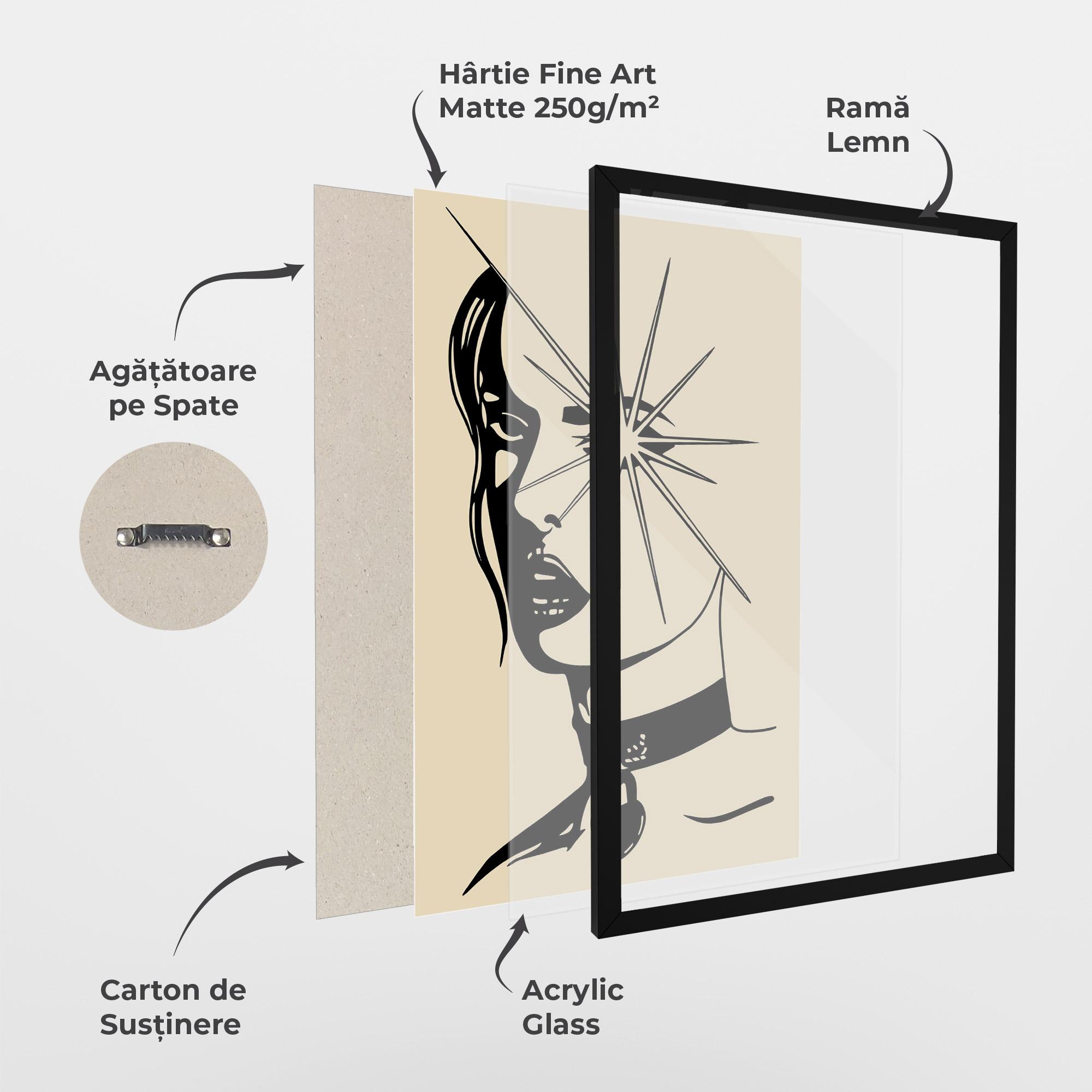 Poster Înrămat Woman Vision Star mockup 1