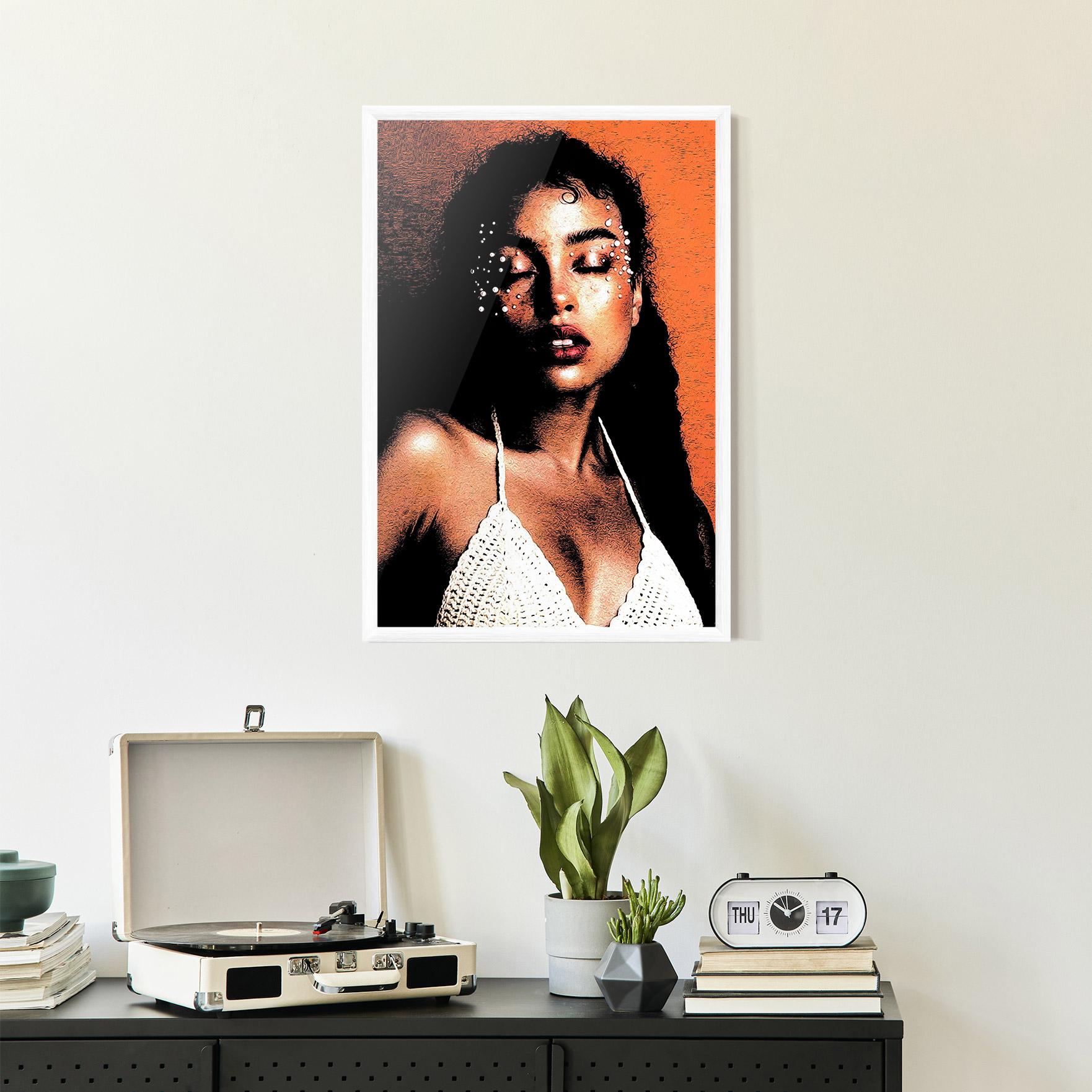 Poster Înrămat Black Pearls Lady mockup 2