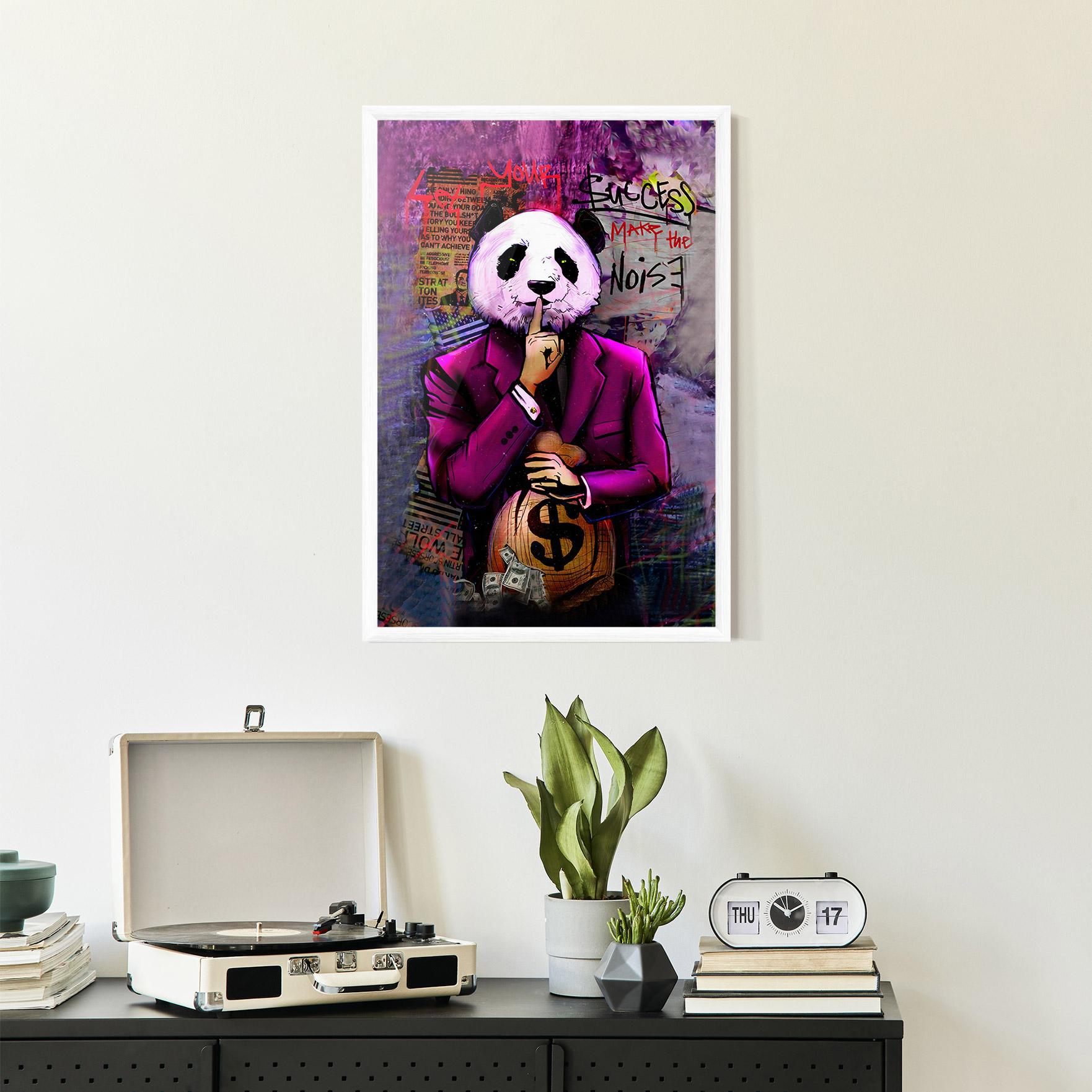 Poster Înrămat Silence Panda mockup 2