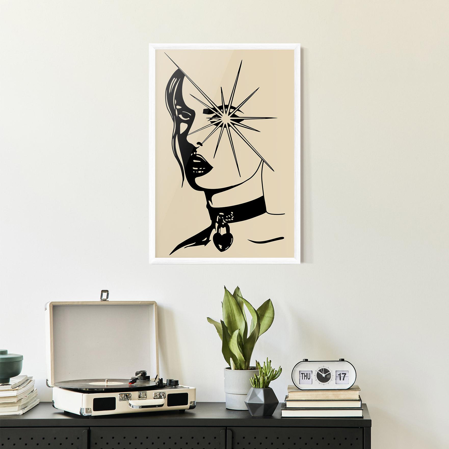 Poster Înrămat Woman Vision Star mockup 2