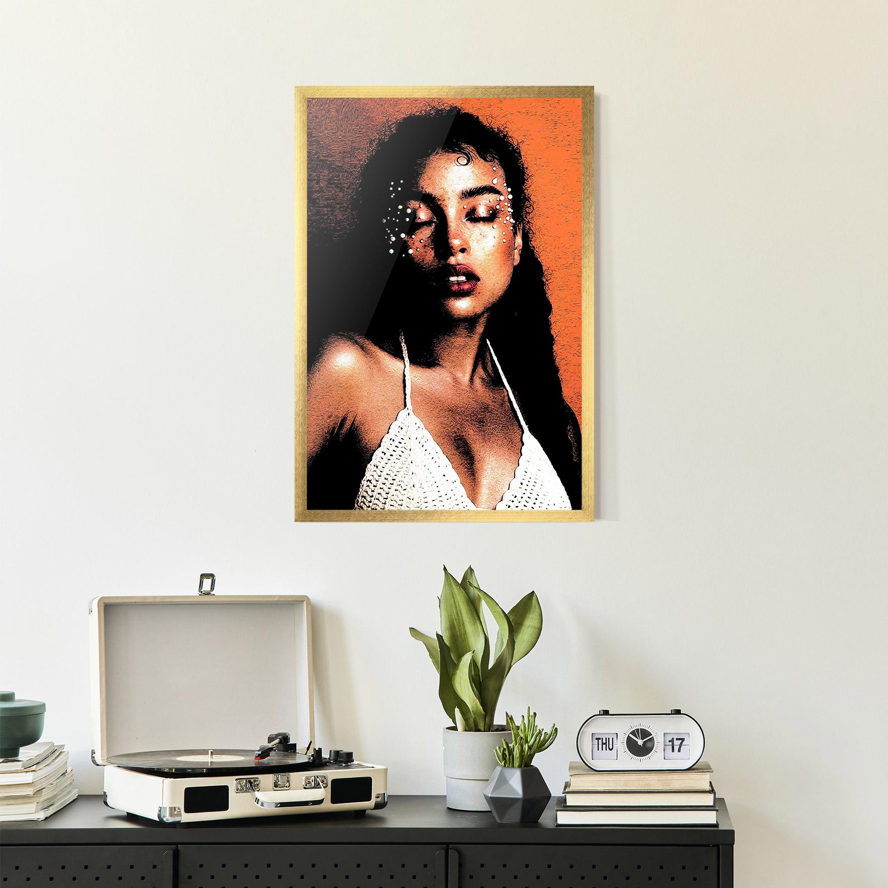 Poster Înrămat Black Pearls Lady mockup 2