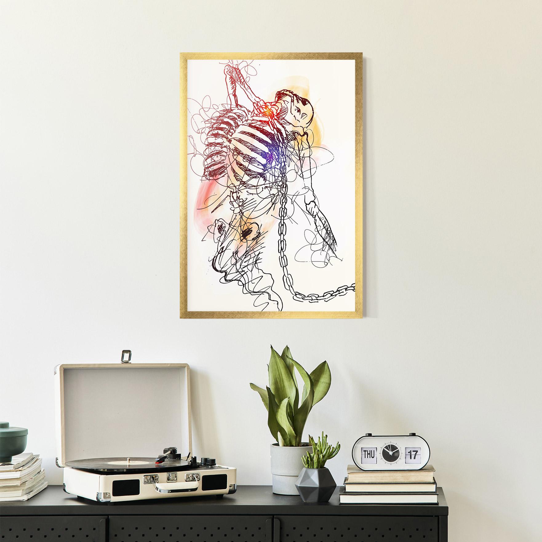 Poster Înrămat Chain Skeleton mockup 2