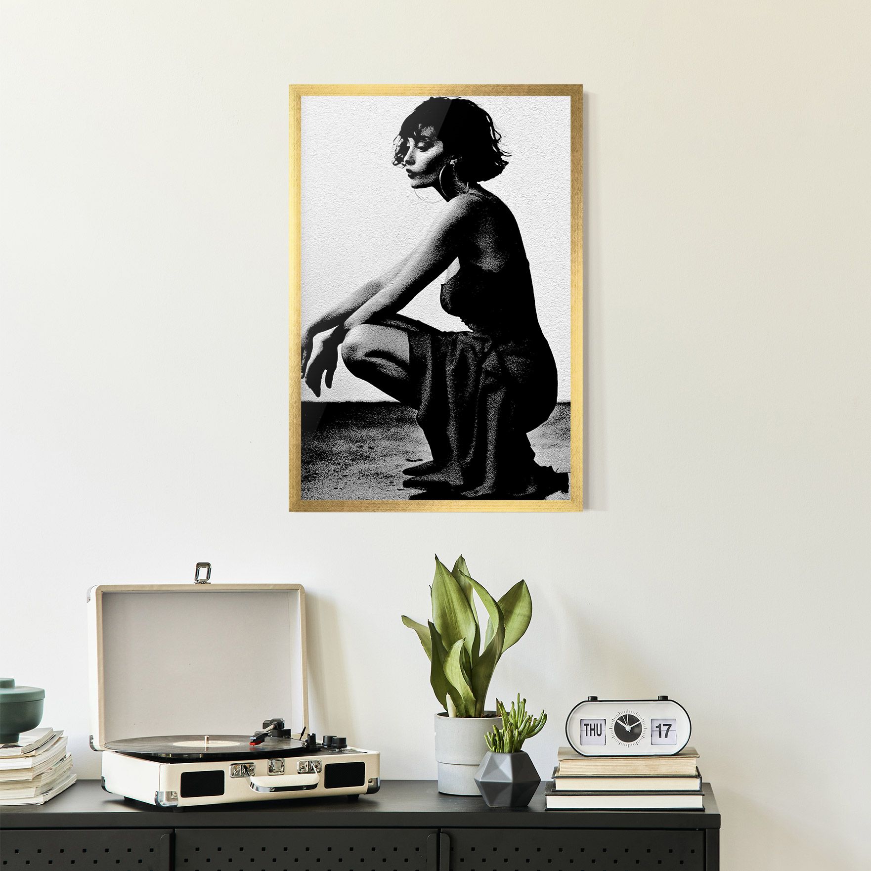 Grey Long Dress mockup 2