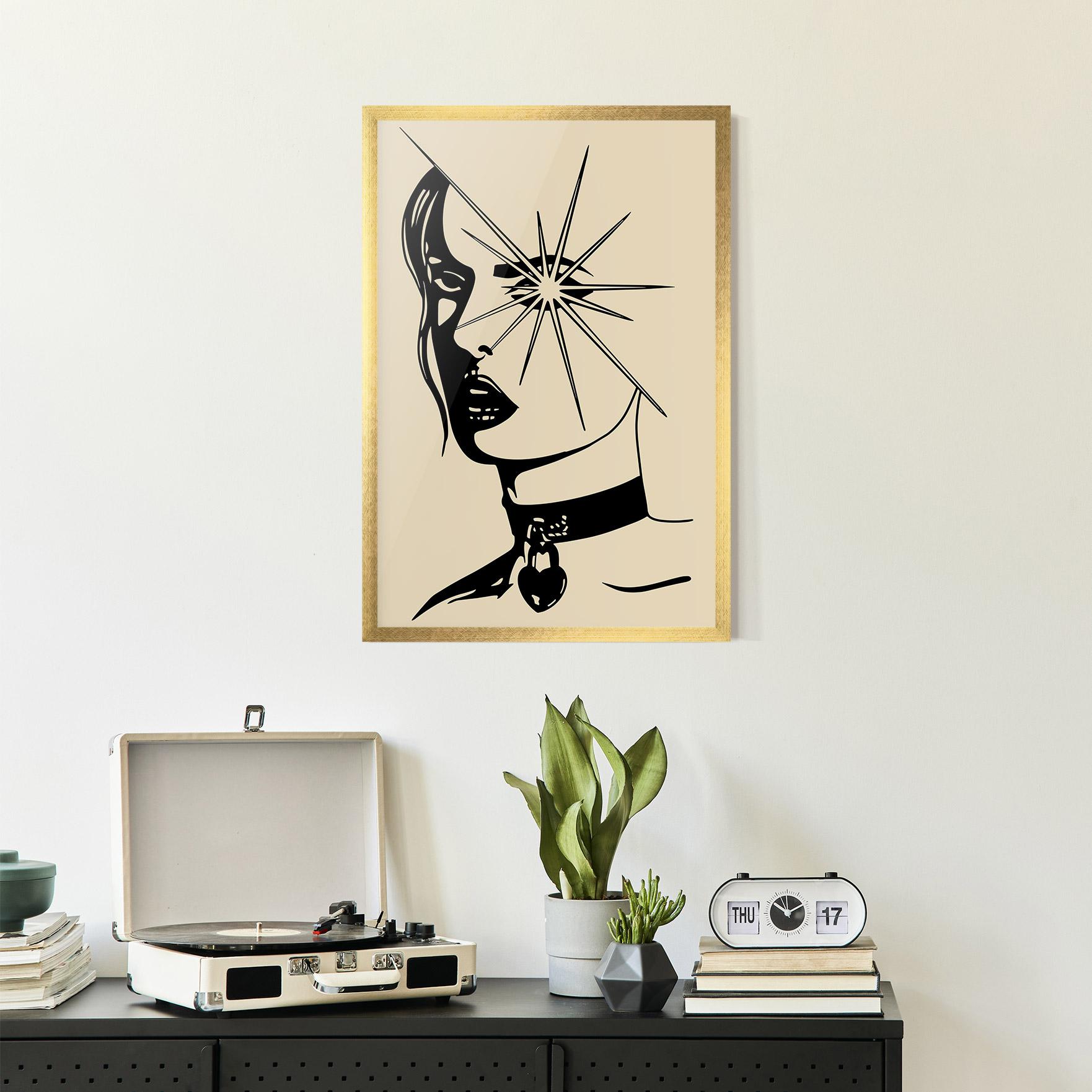 Poster Înrămat Woman Vision Star mockup 2