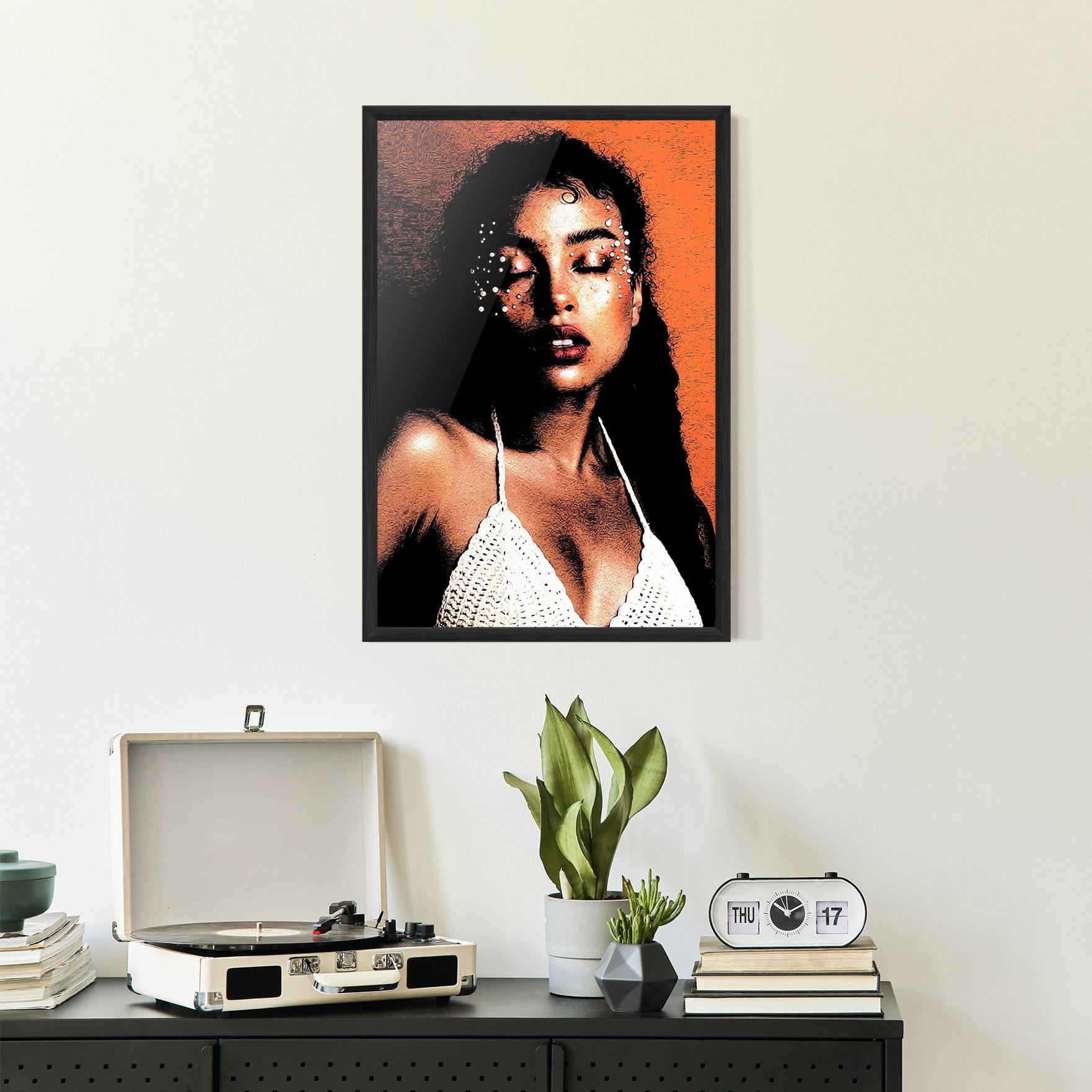 Poster Înrămat Black Pearls Lady mockup 2