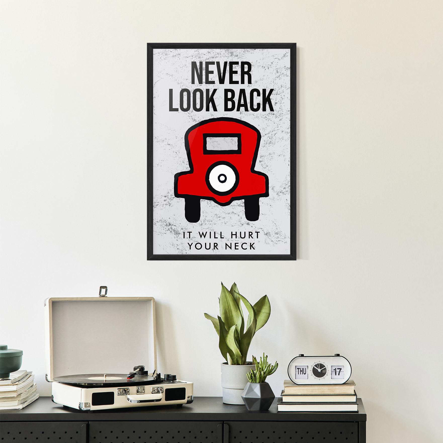 Poster Înrămat Never Look Back mockup 2