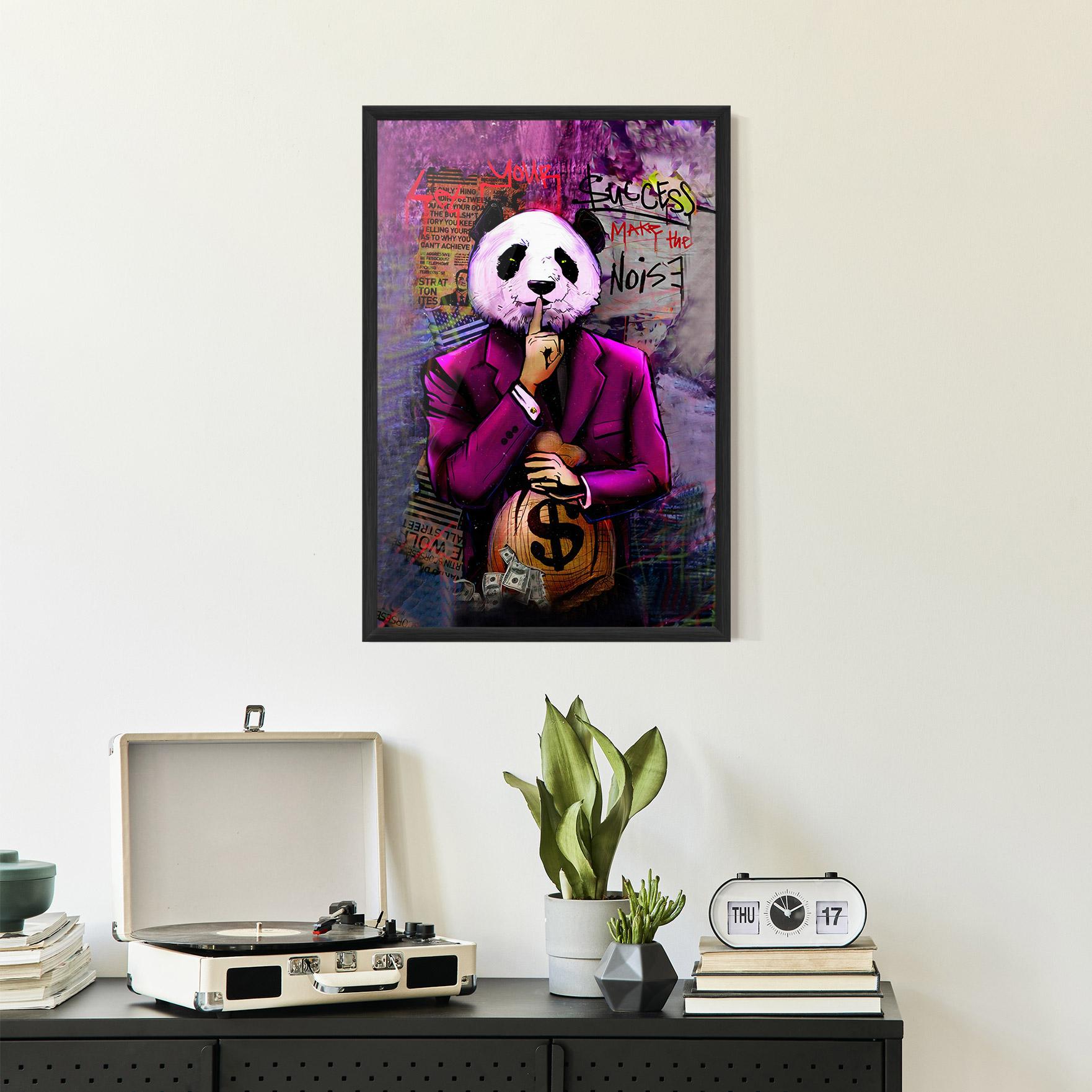 Poster Înrămat Silence Panda mockup 2
