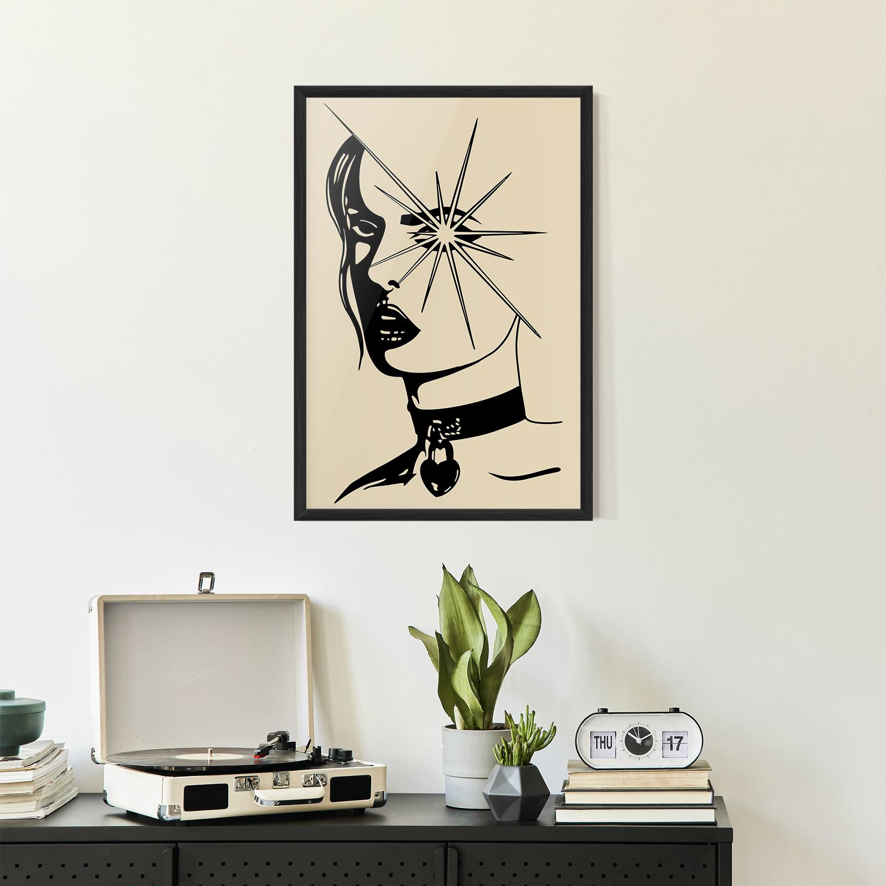 Poster Înrămat Woman Vision Star mockup 2