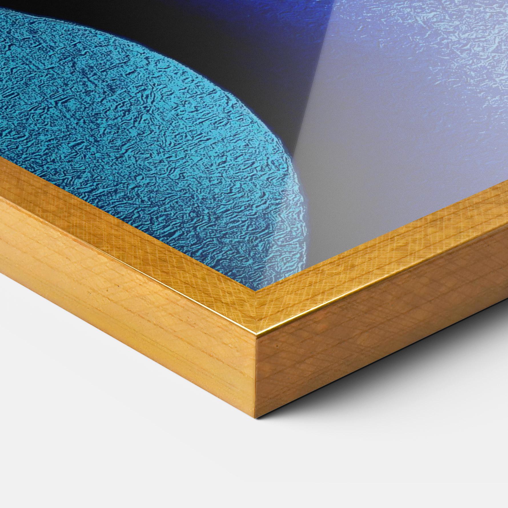 Poster Înrămat Blue White Face Art mockup 3