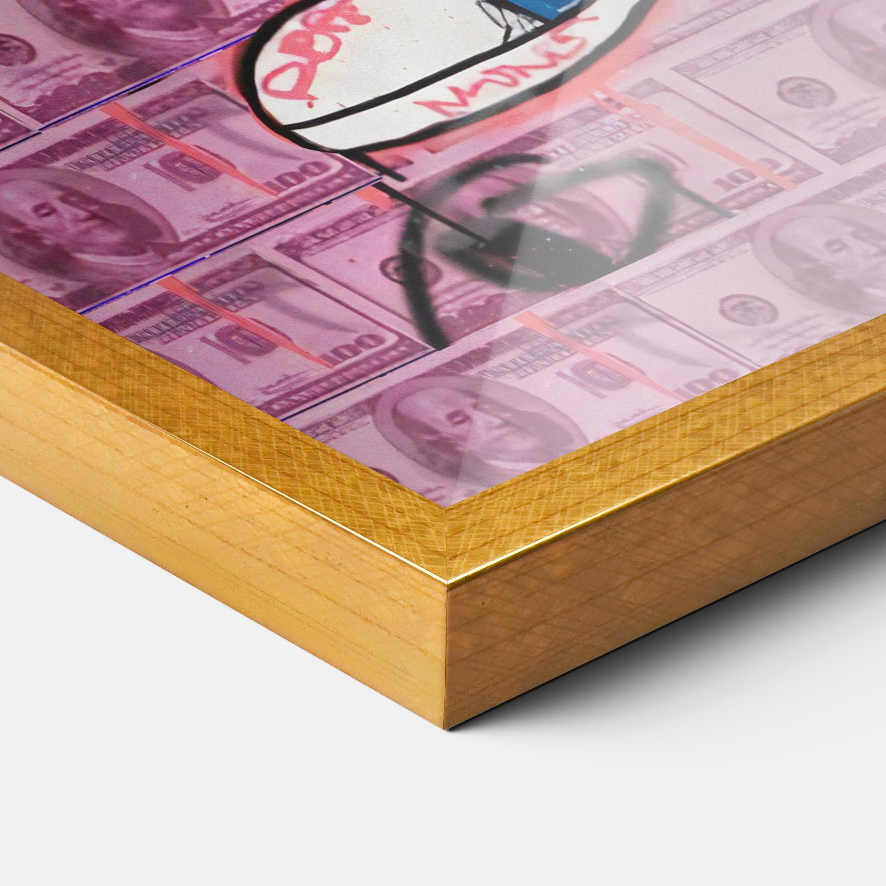 Poster Înrămat Give Me Your Money mockup 3