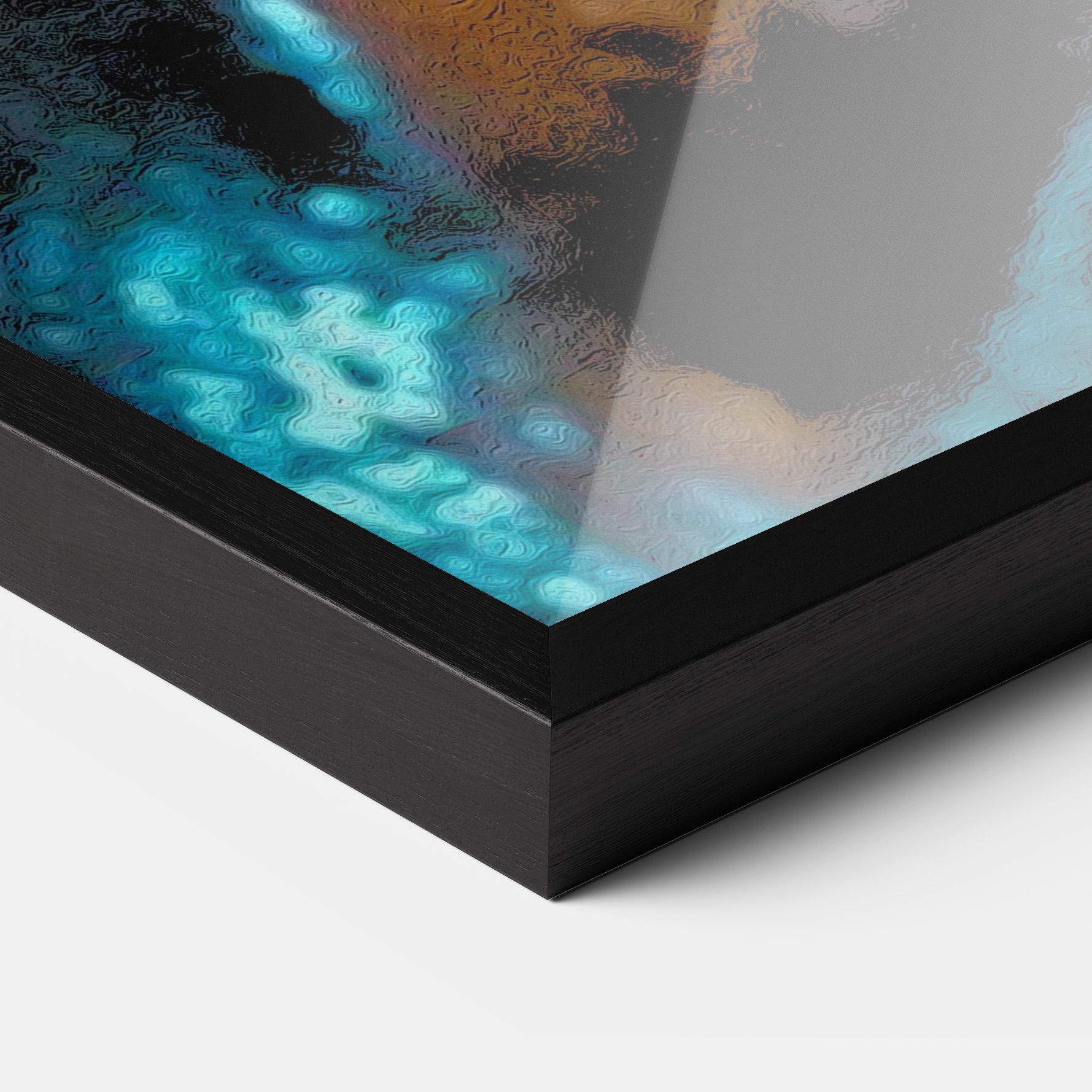 Poster Înrămat Blue Light Face mockup 3