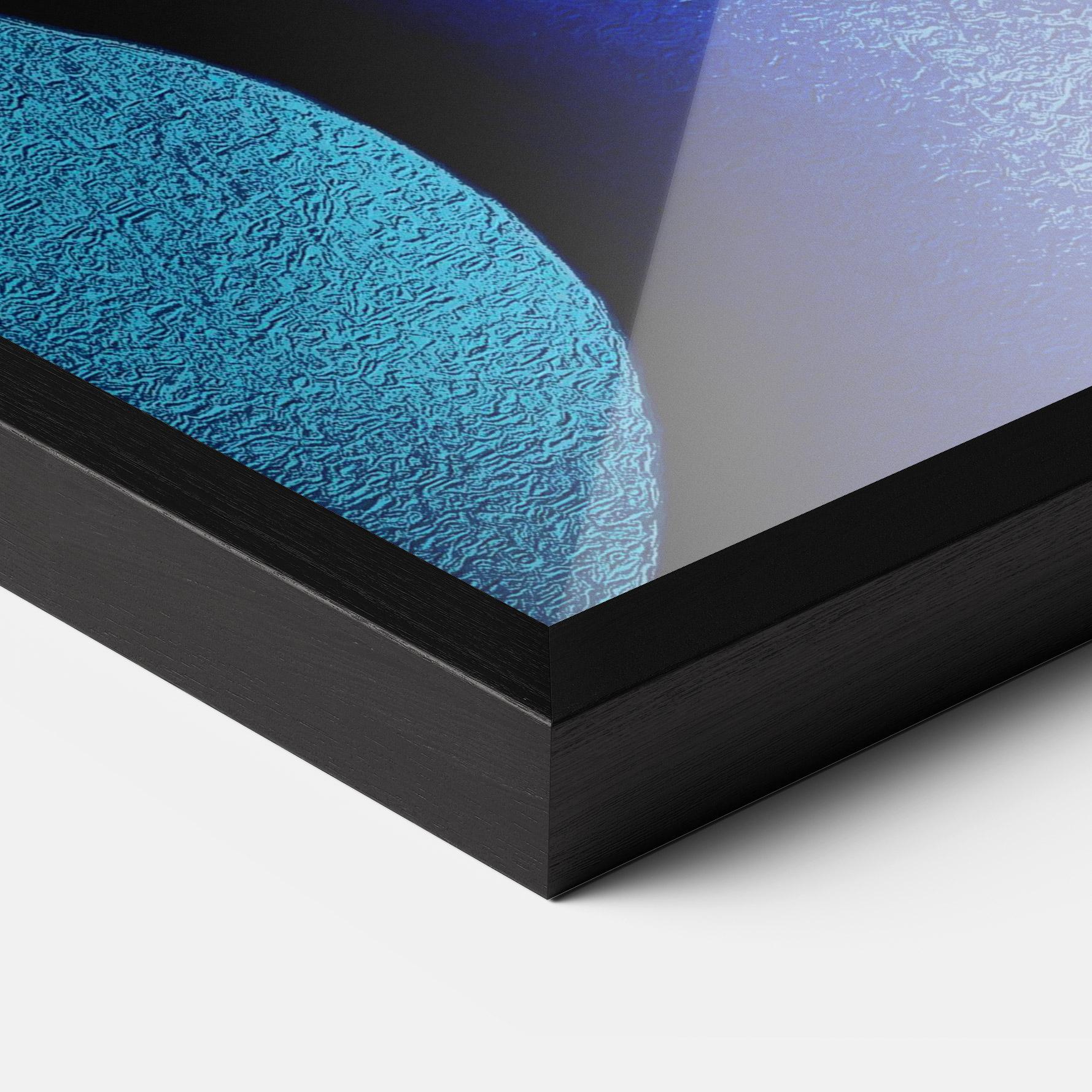 Poster Înrămat Blue White Face Art mockup 3