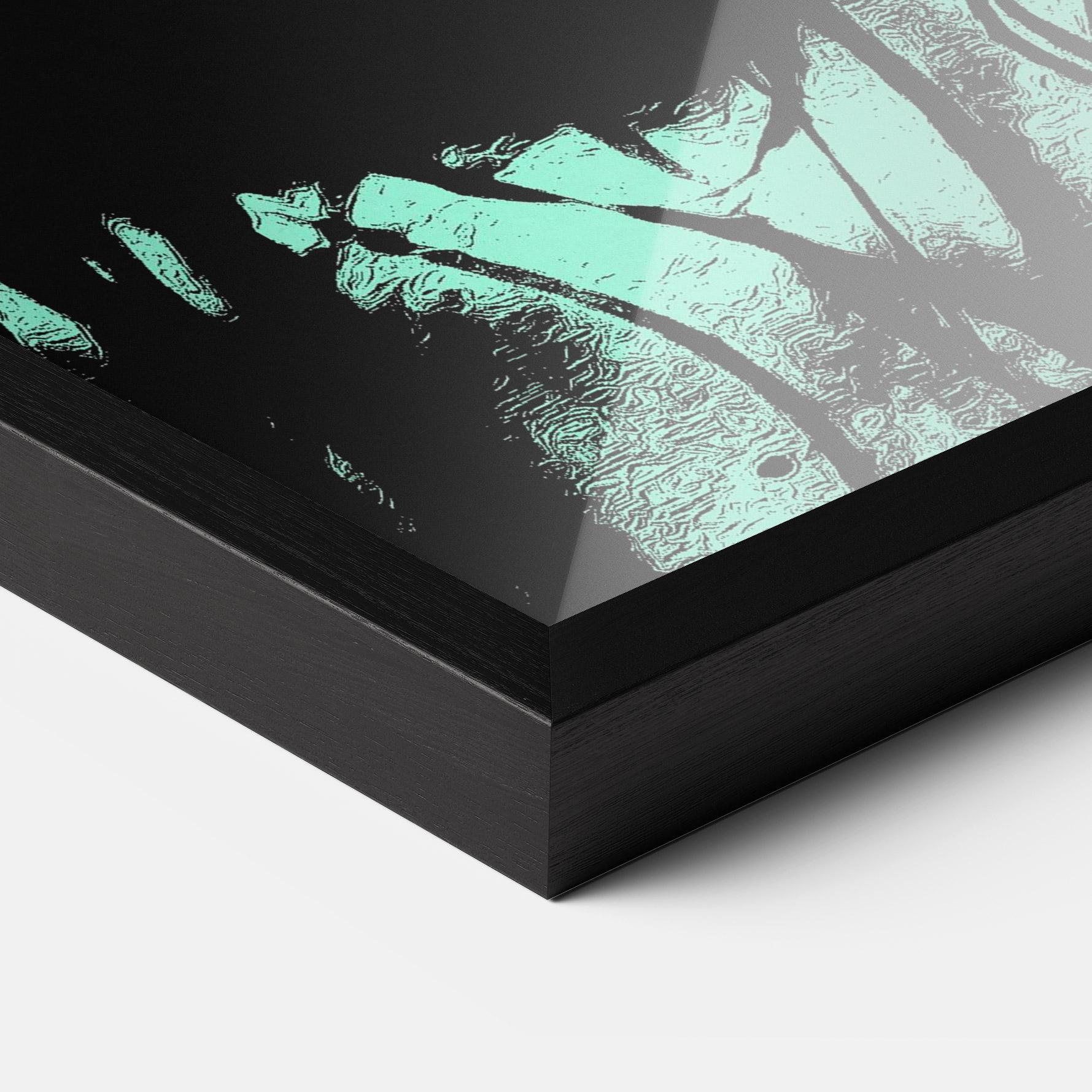 Poster Înrămat Green Light Girl mockup 3