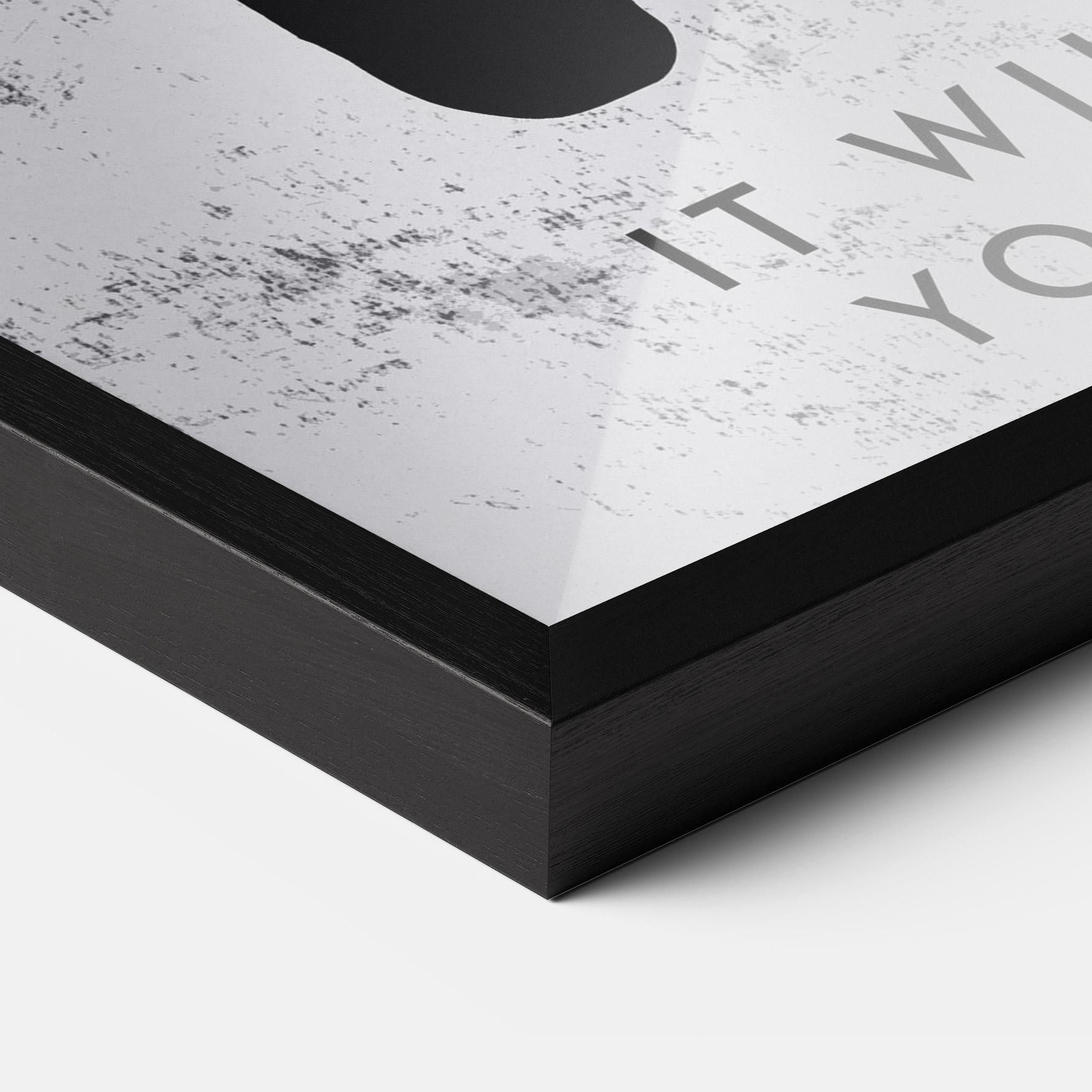 Poster Înrămat Never Look Back mockup 3