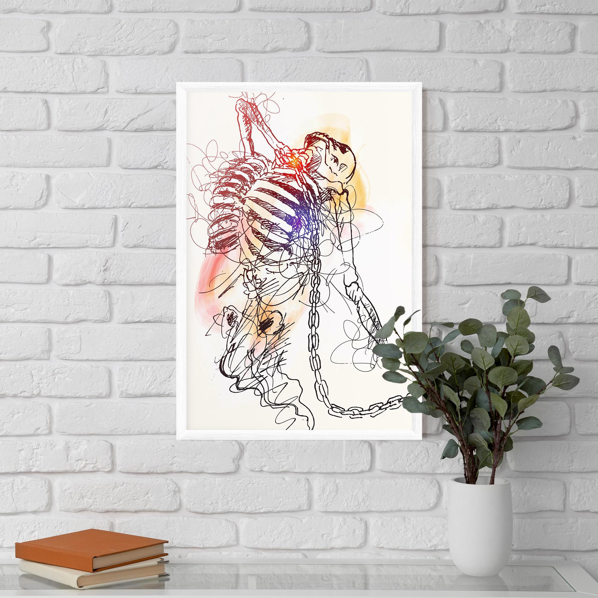 Poster Înrămat Chain Skeleton mockup 5