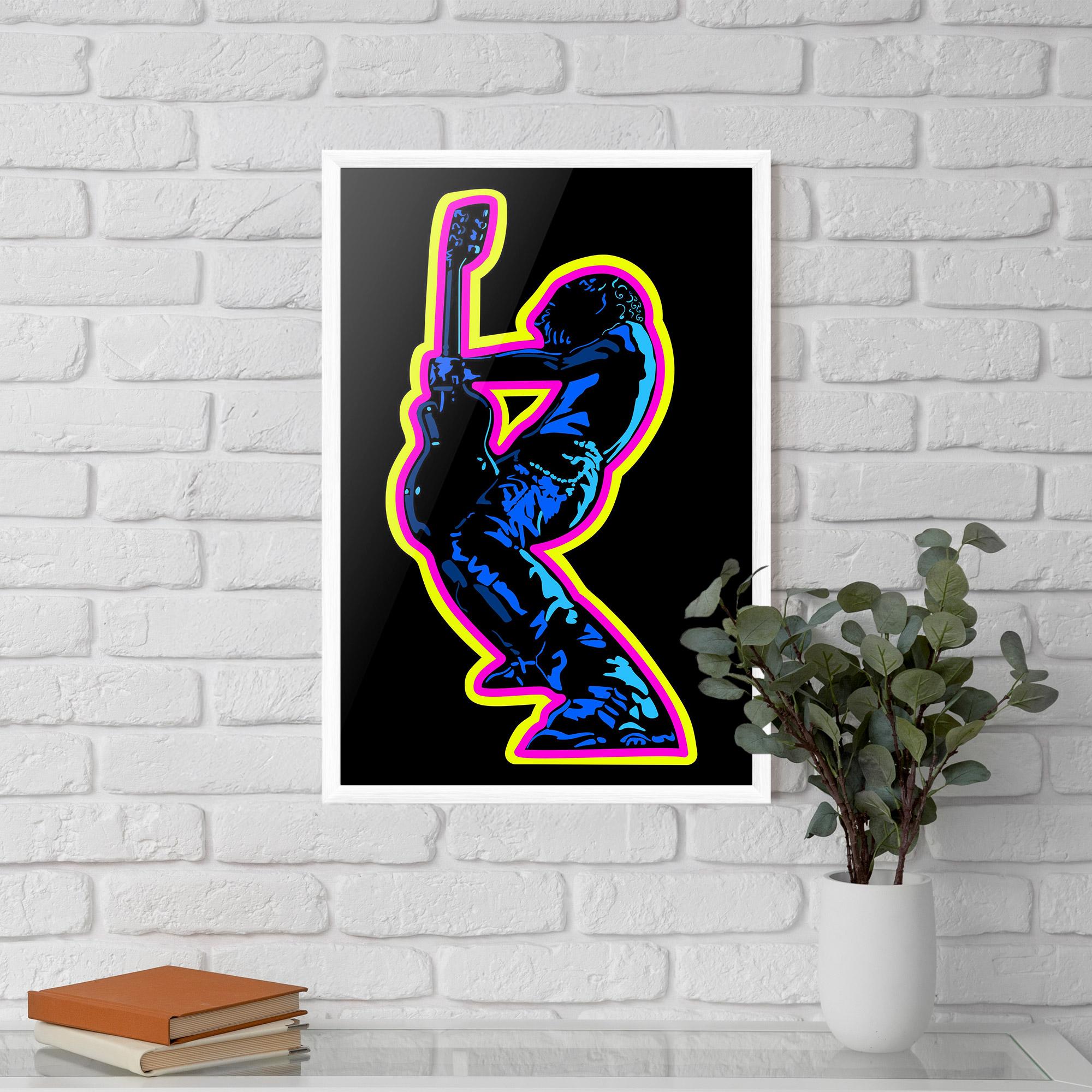 Poster Înrămat Guitarist Art mockup 5