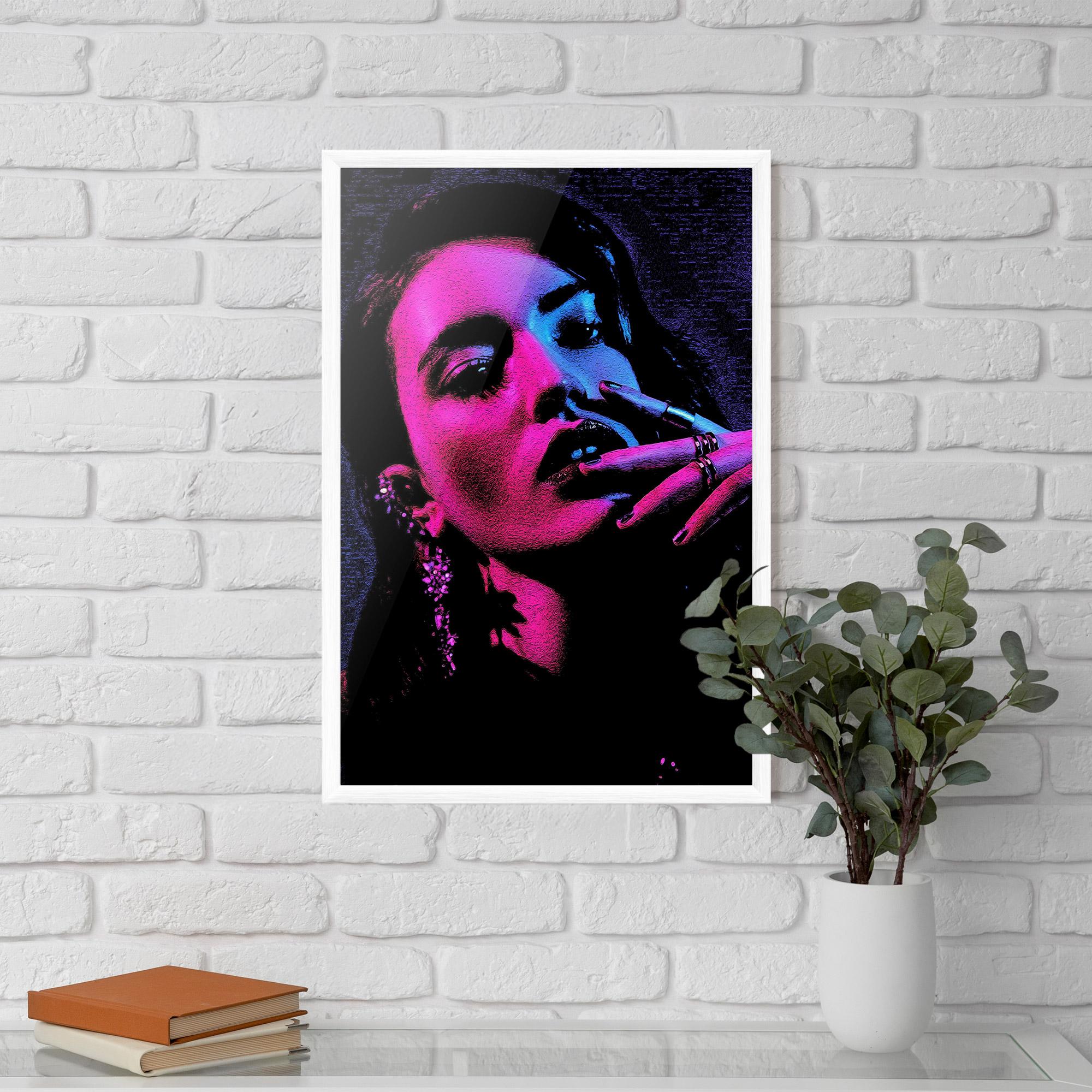 Poster Înrămat Purple Light Lady mockup 5