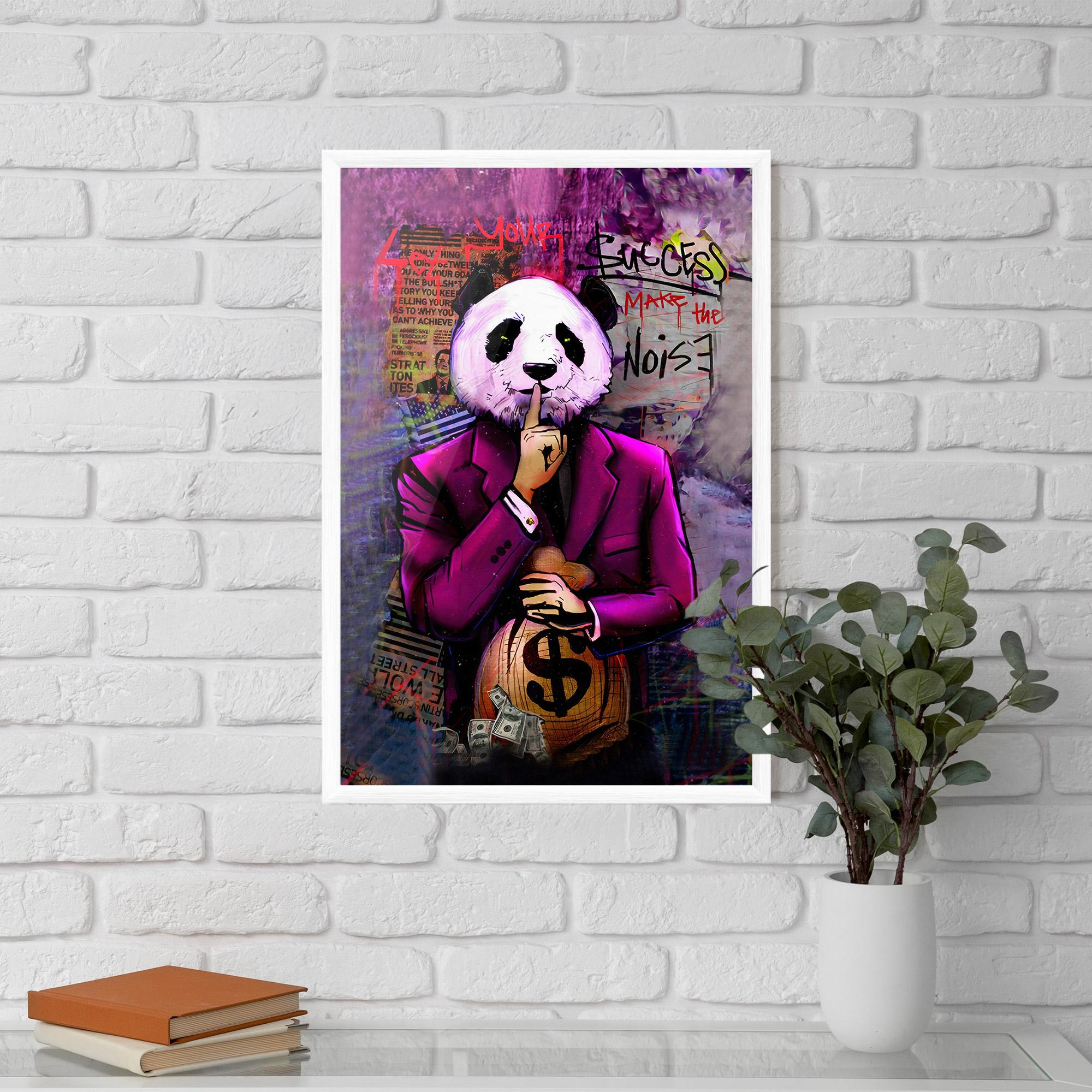 Poster Înrămat Silence Panda mockup 5