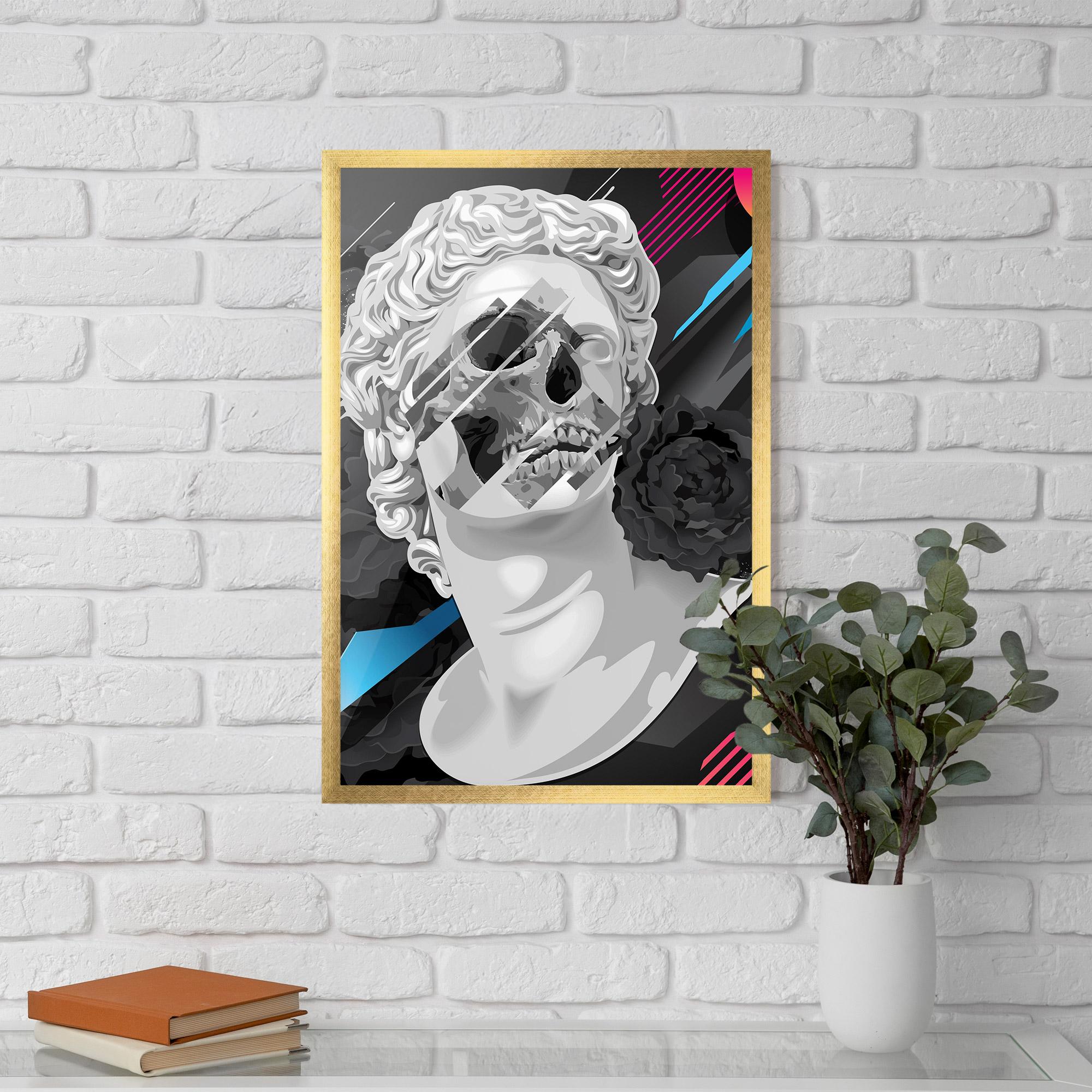 Poster Înrămat Black Rose Statue mockup 5