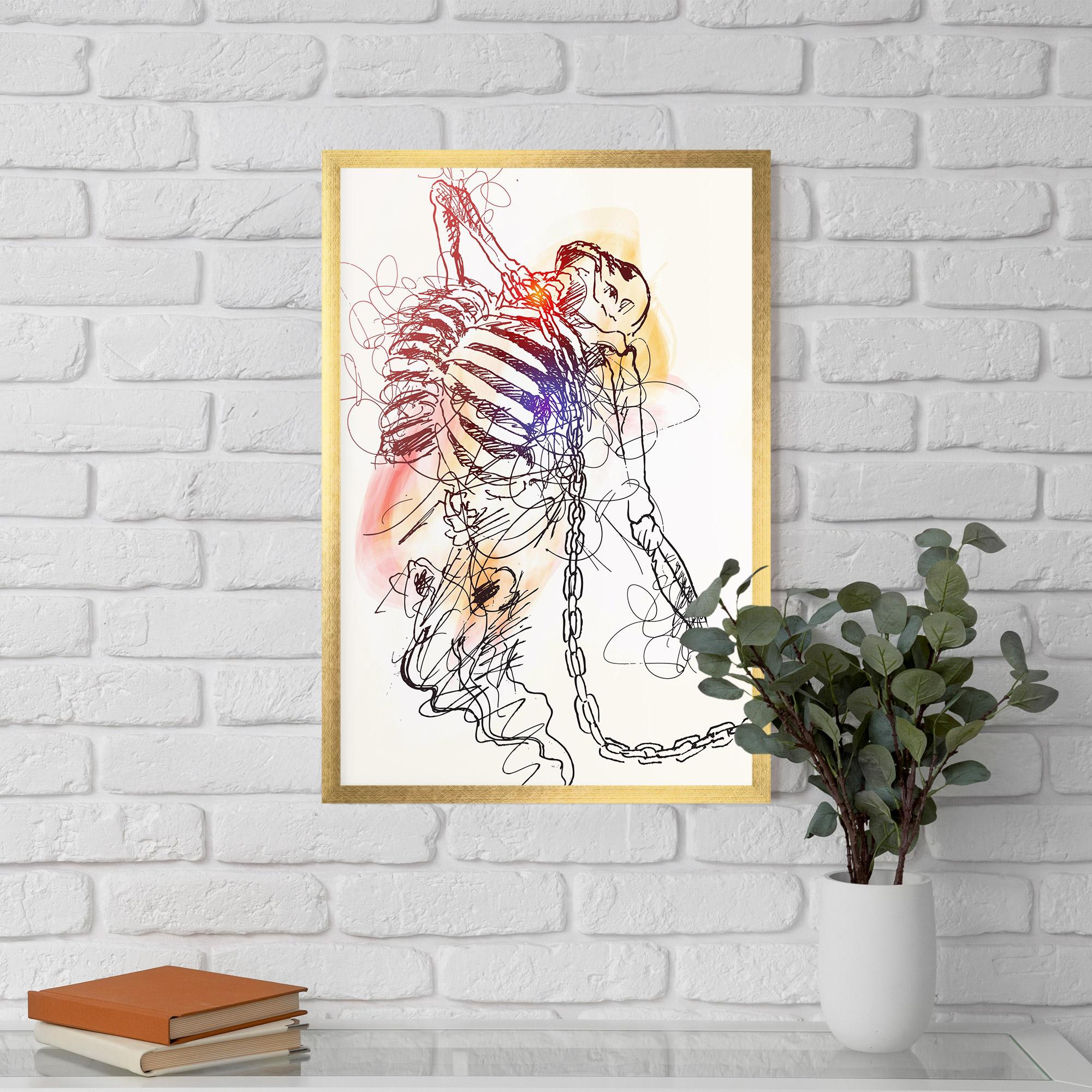 Poster Înrămat Chain Skeleton mockup 5