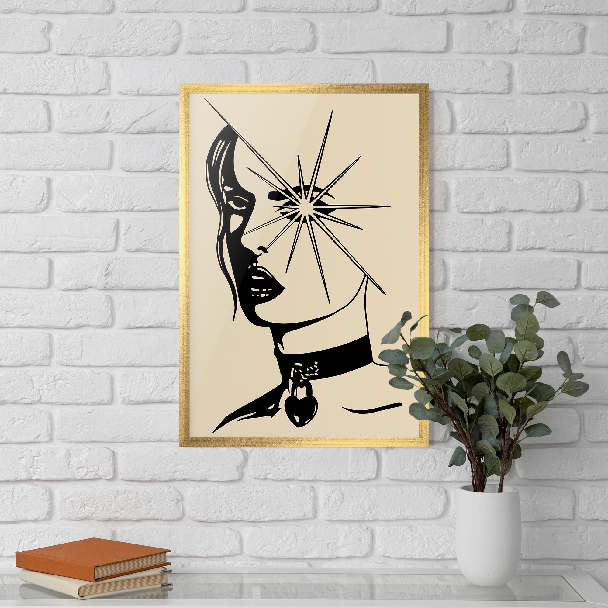 Poster Înrămat Woman Vision Star mockup 5