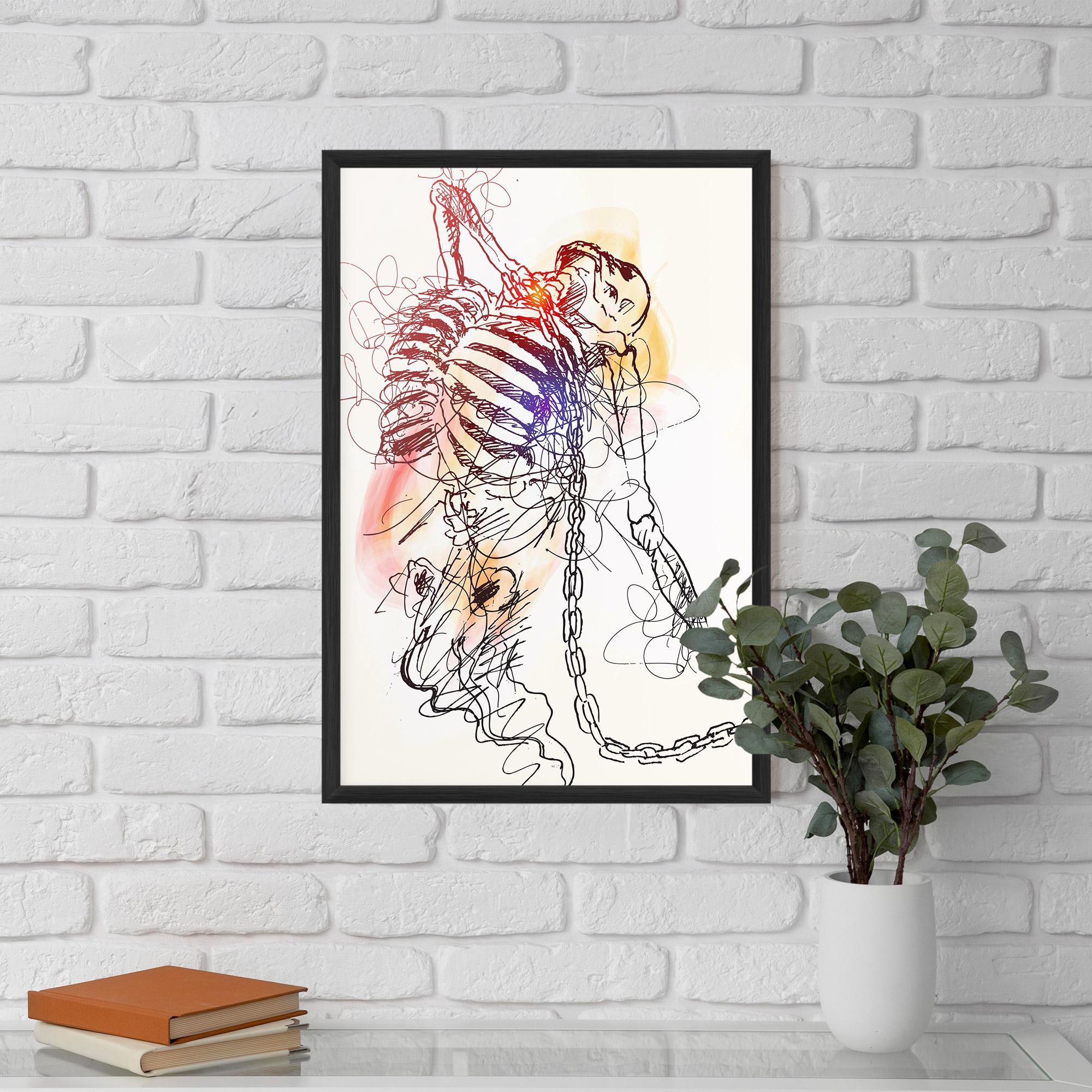 Poster Înrămat Chain Skeleton mockup 5