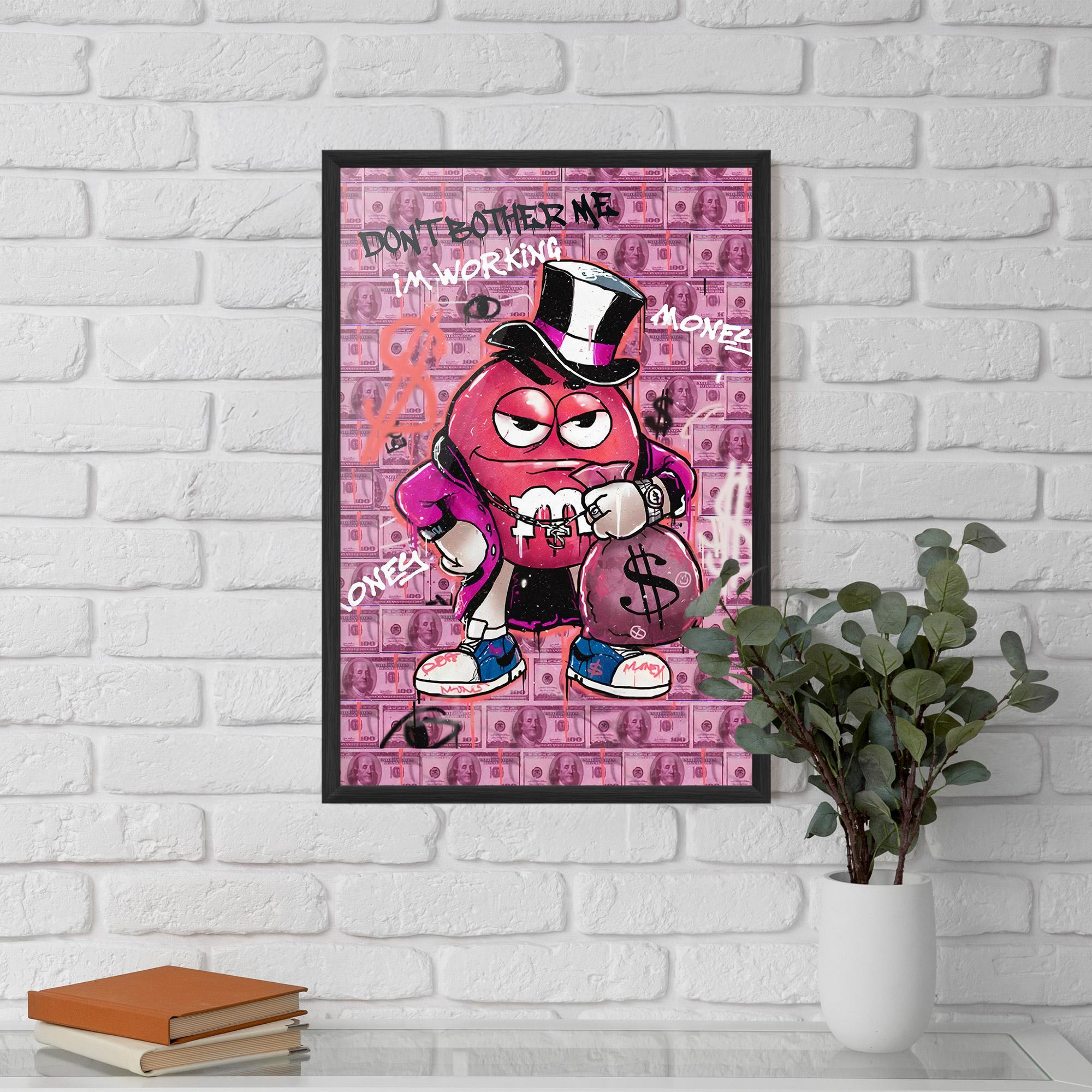 Poster Înrămat Give Me Your Money mockup 5