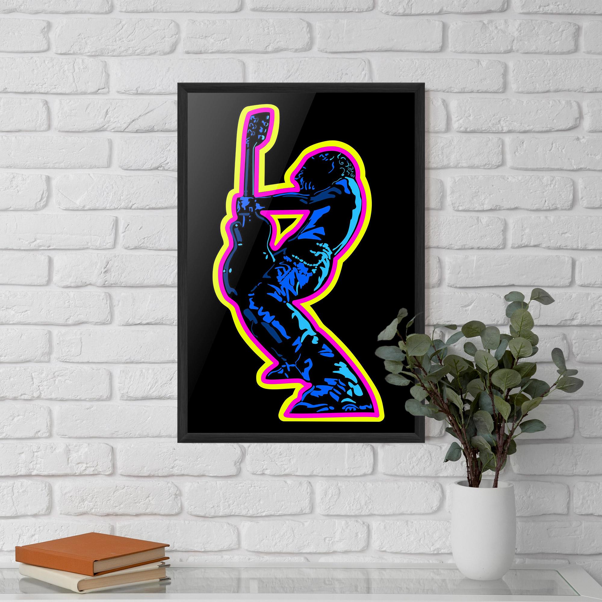 Poster Înrămat Guitarist Art mockup 5