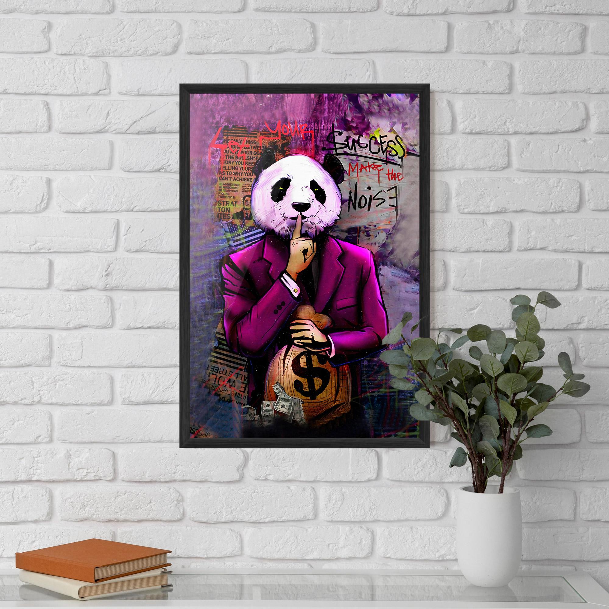 Poster Înrămat Silence Panda mockup 5