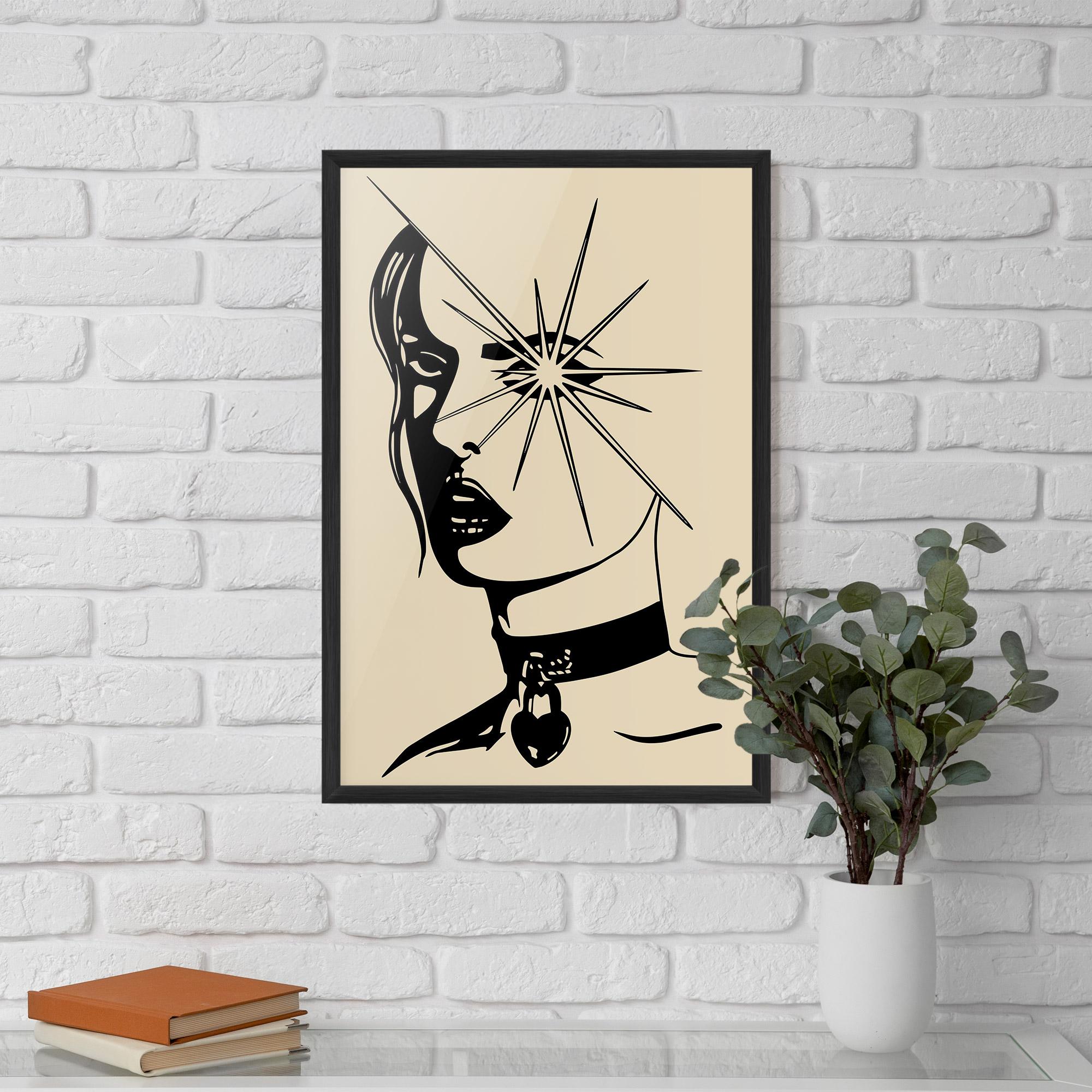 Poster Înrămat Woman Vision Star mockup 5