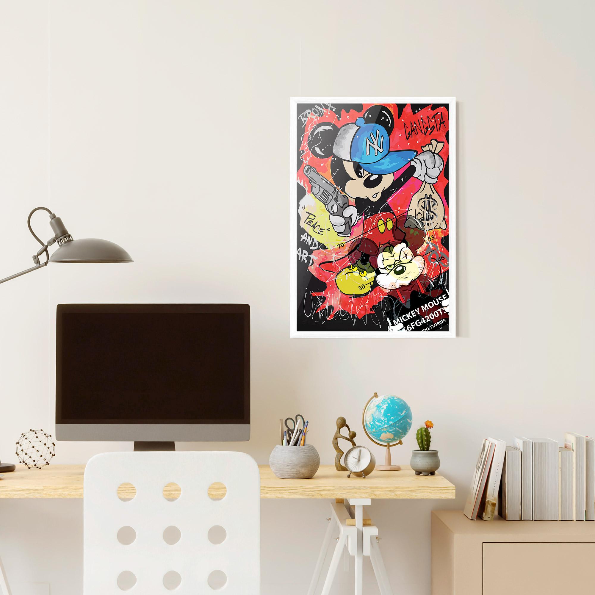 Poster Înrămat Gangsta Mickey mockup 6
