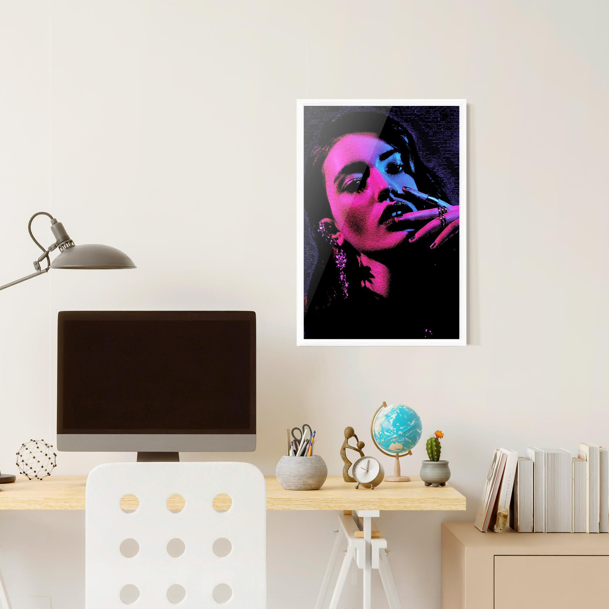 Poster Înrămat Purple Light Lady mockup 6