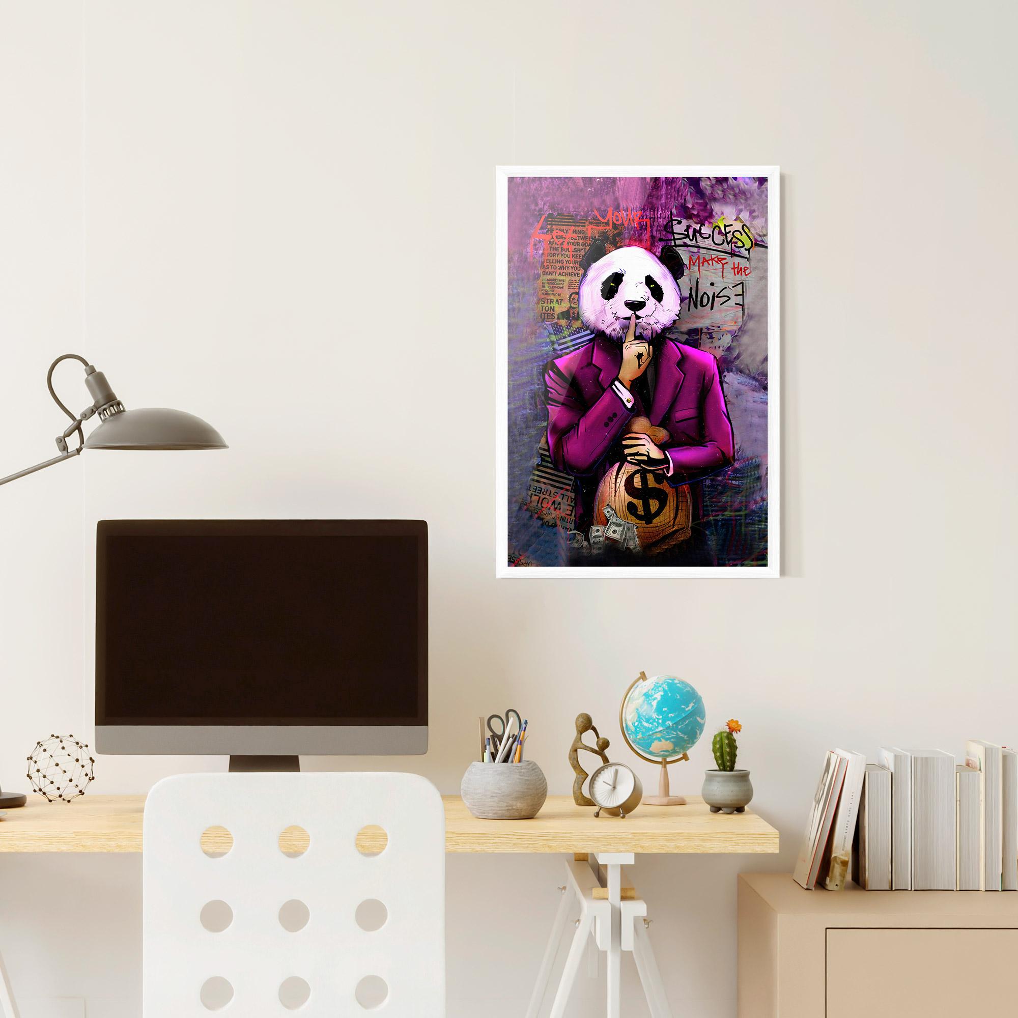 Poster Înrămat Silence Panda mockup 6