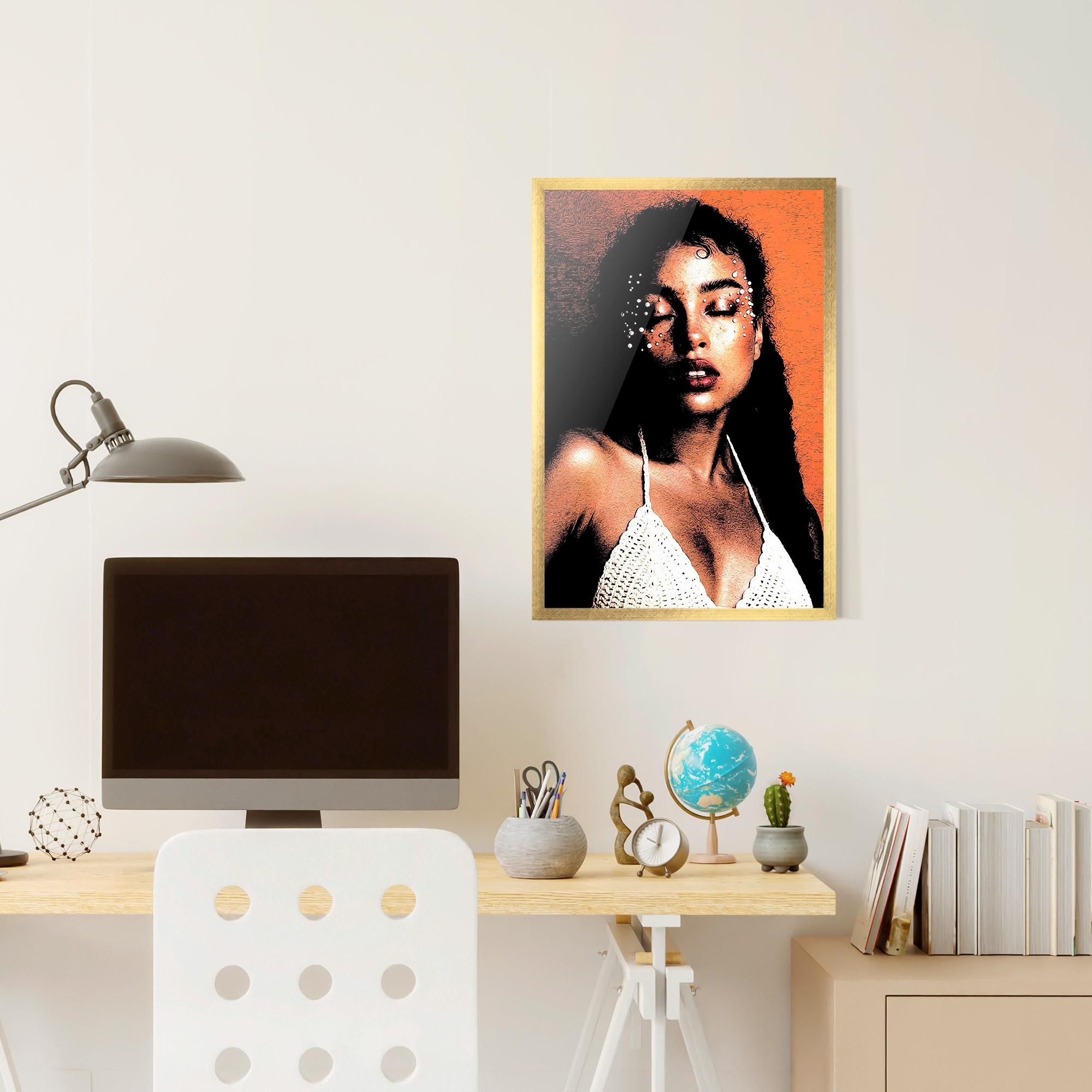 Poster Înrămat Black Pearls Lady mockup 6
