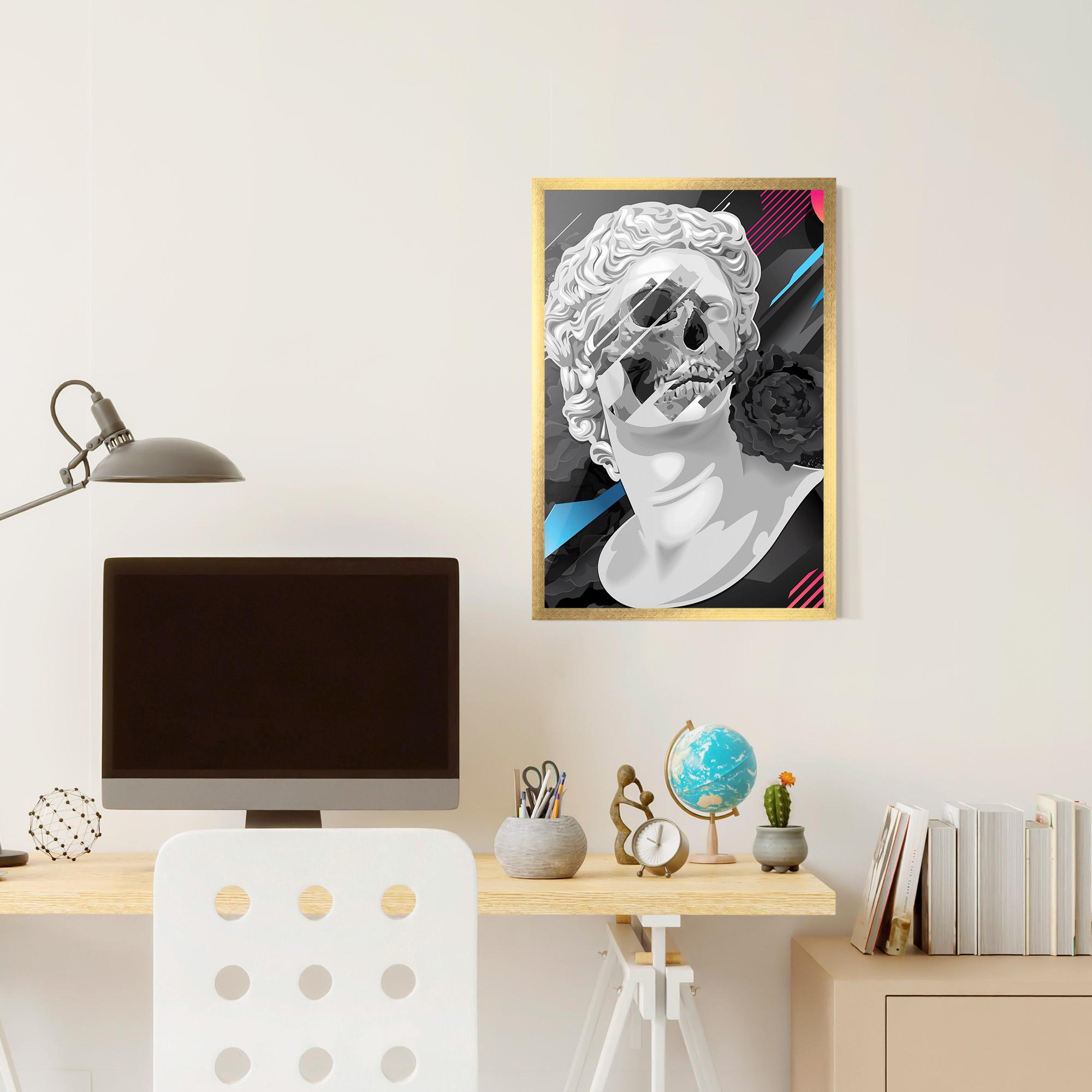 Poster Înrămat Black Rose Statue mockup 6