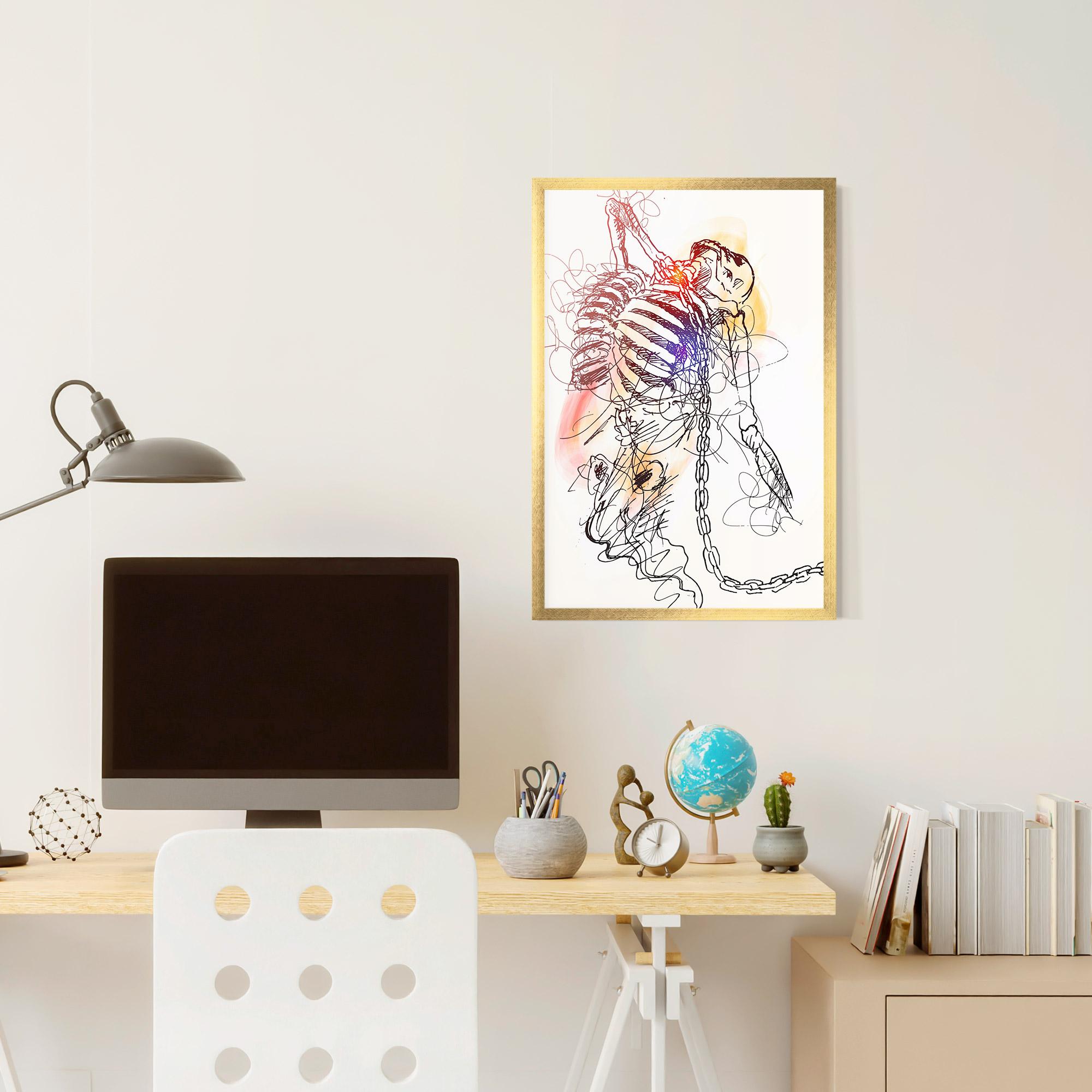 Poster Înrămat Chain Skeleton mockup 6