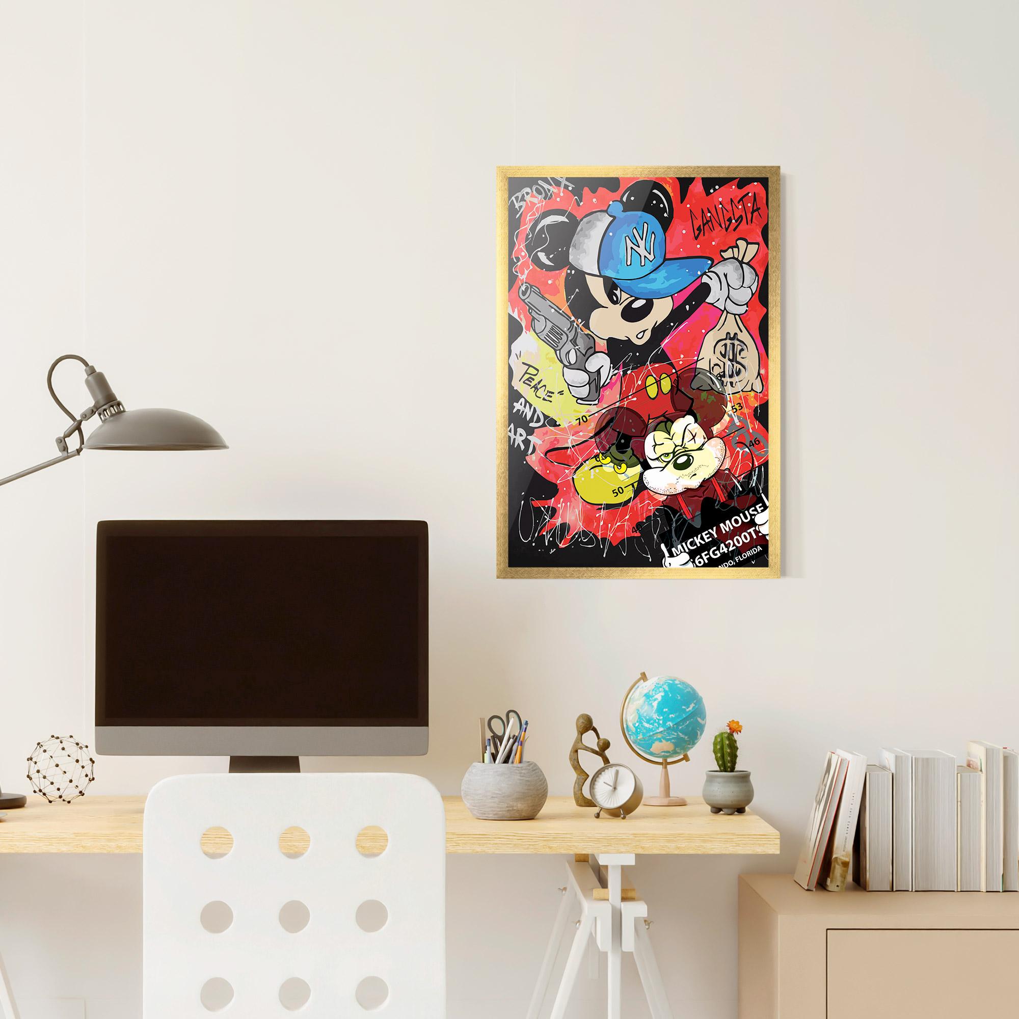 Poster Înrămat Gangsta Mickey mockup 6