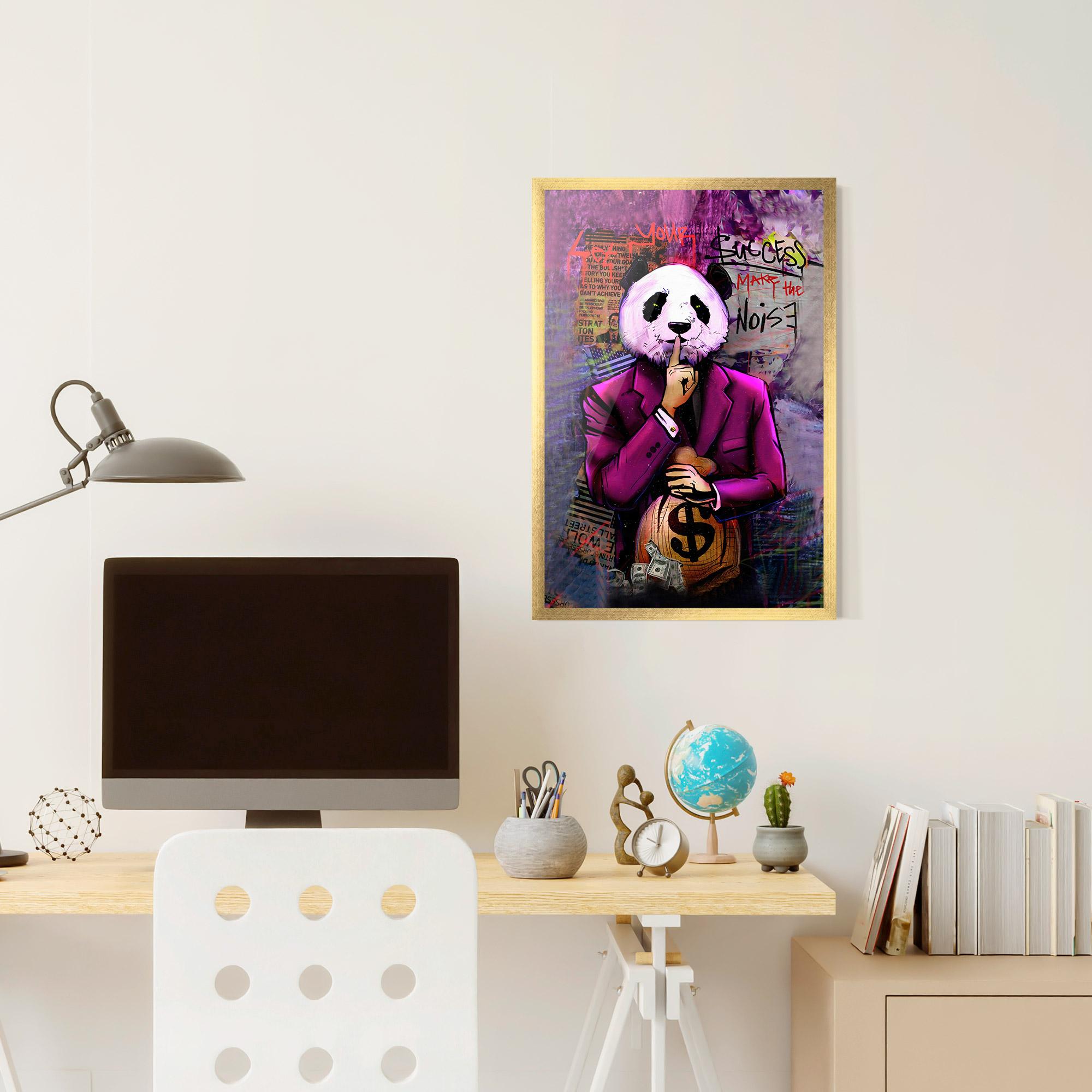 Poster Înrămat Silence Panda mockup 6