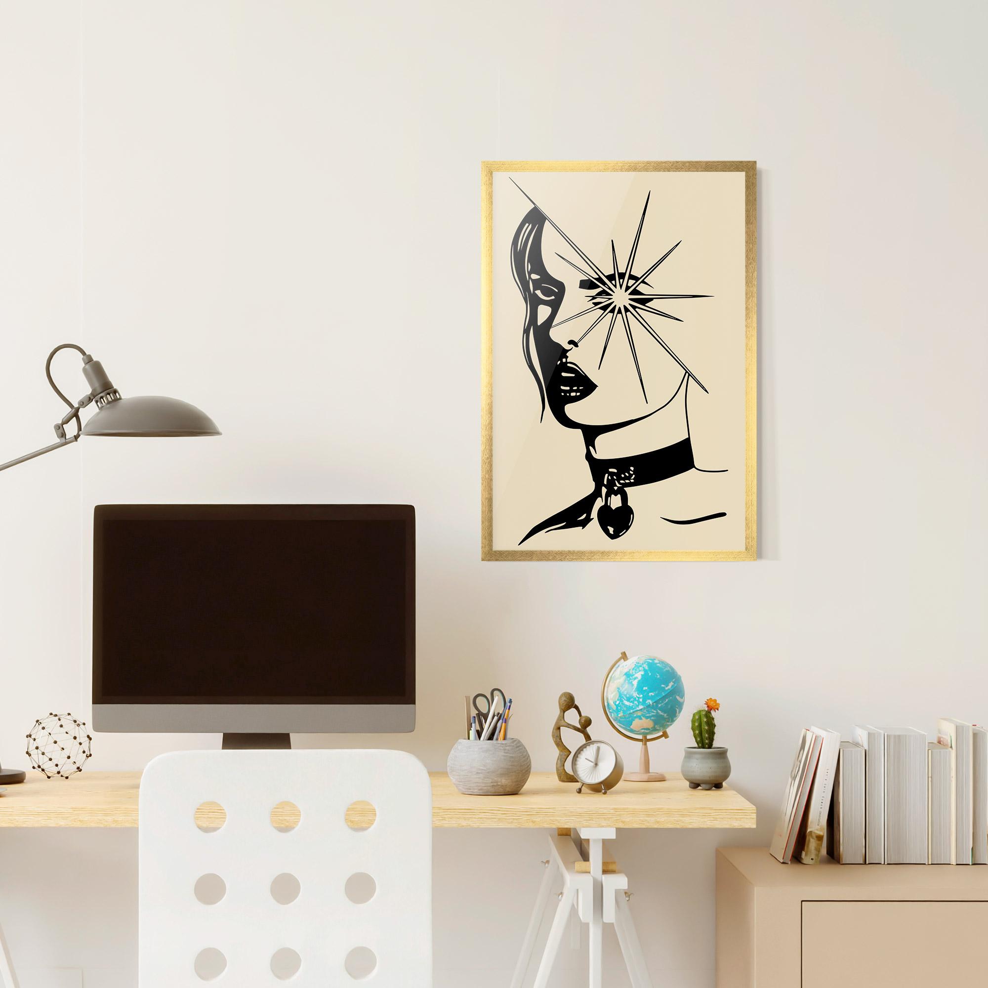 Poster Înrămat Woman Vision Star mockup 6