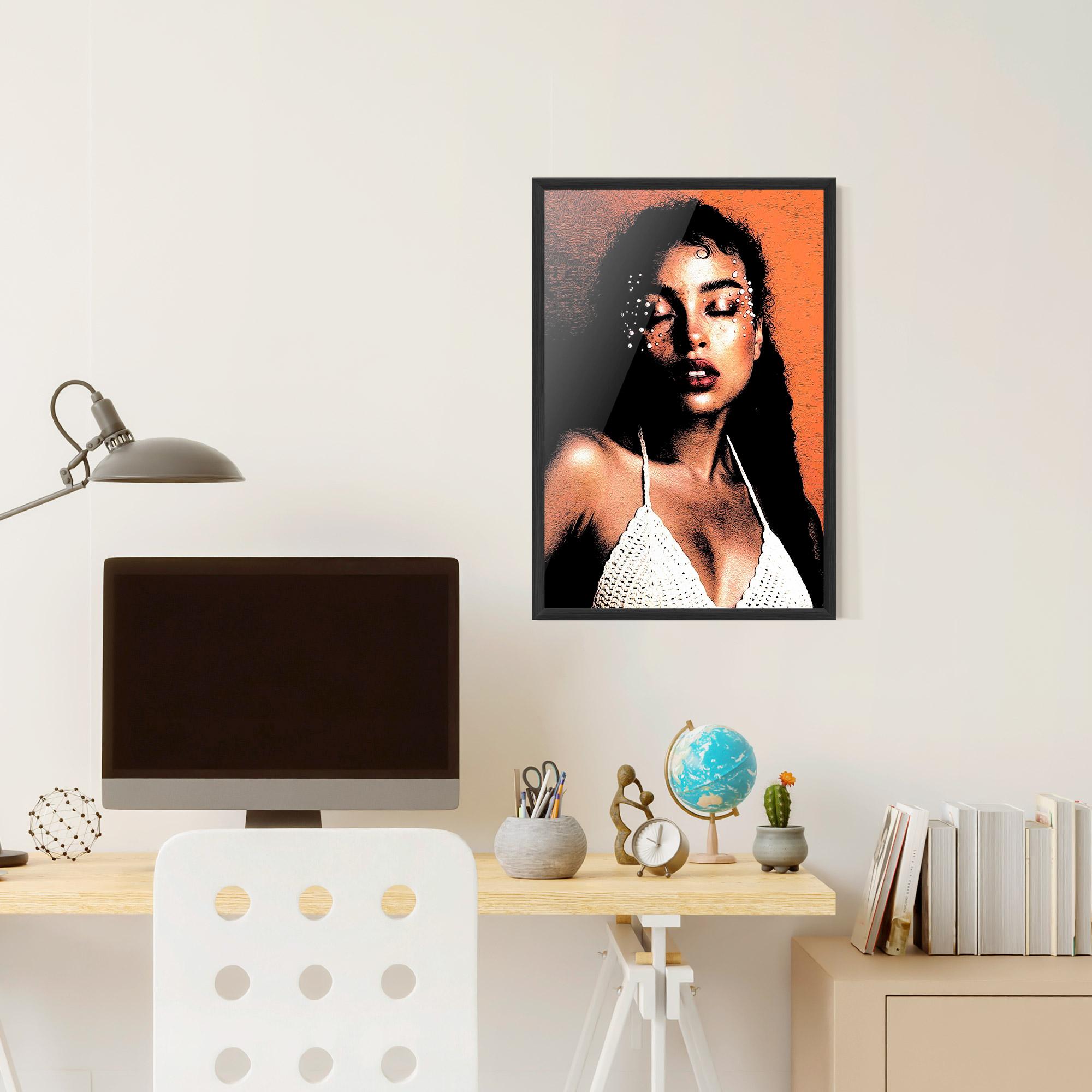 Poster Înrămat Black Pearls Lady mockup 6