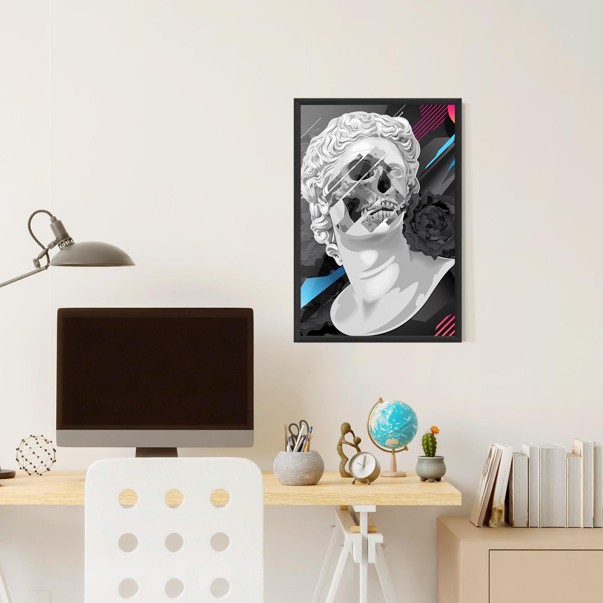 Poster Înrămat Black Rose Statue mockup 6