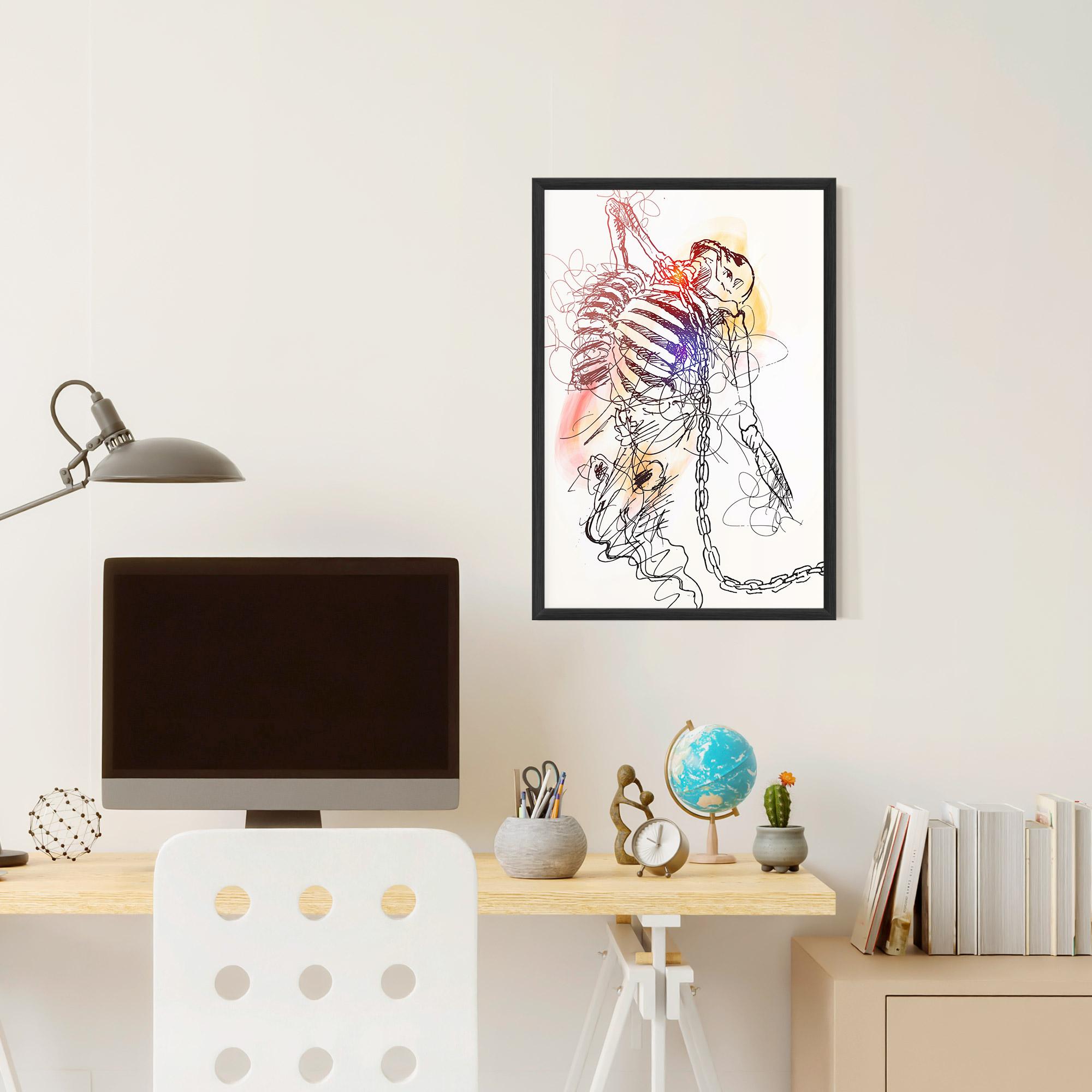 Poster Înrămat Chain Skeleton mockup 6