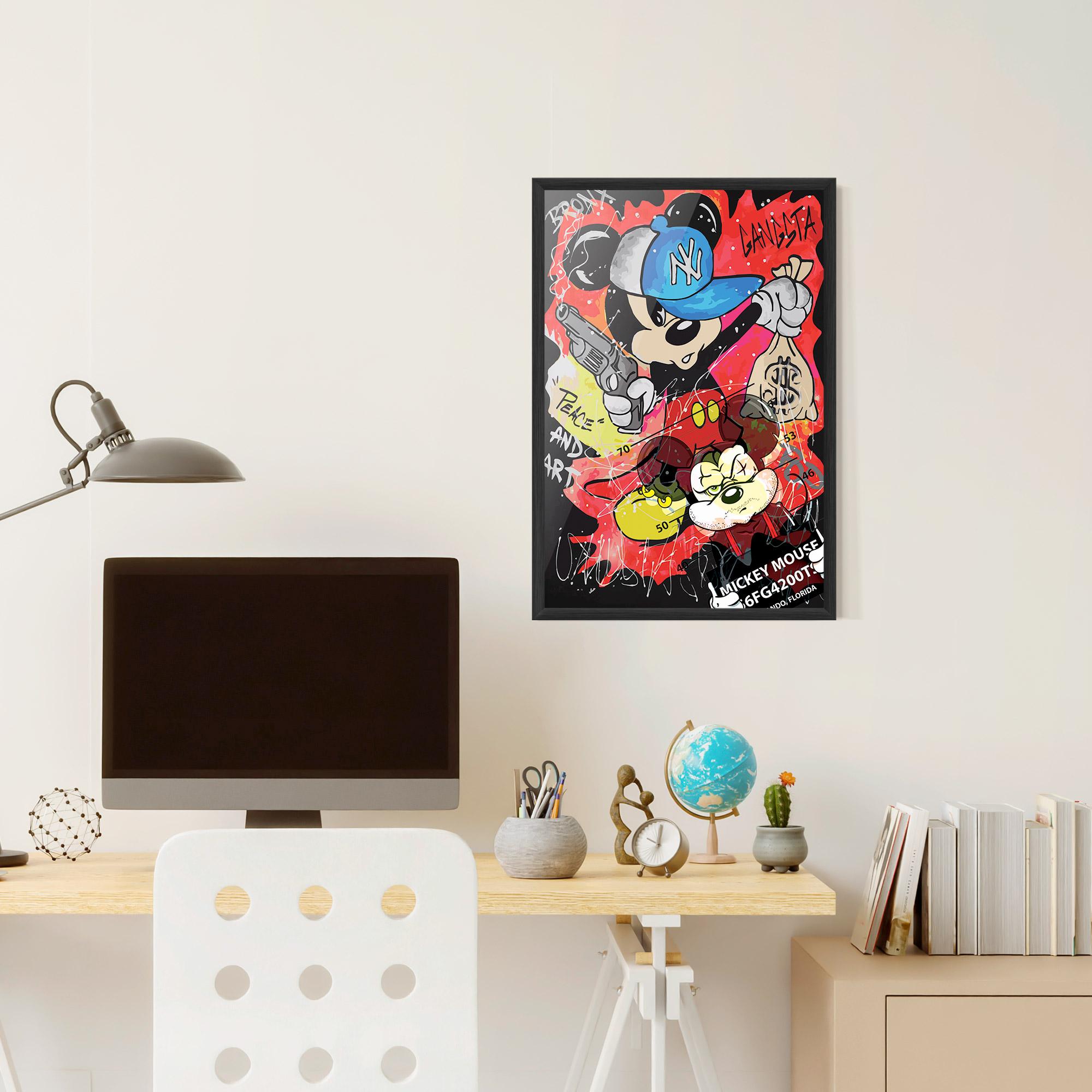 Poster Înrămat Gangsta Mickey mockup 6