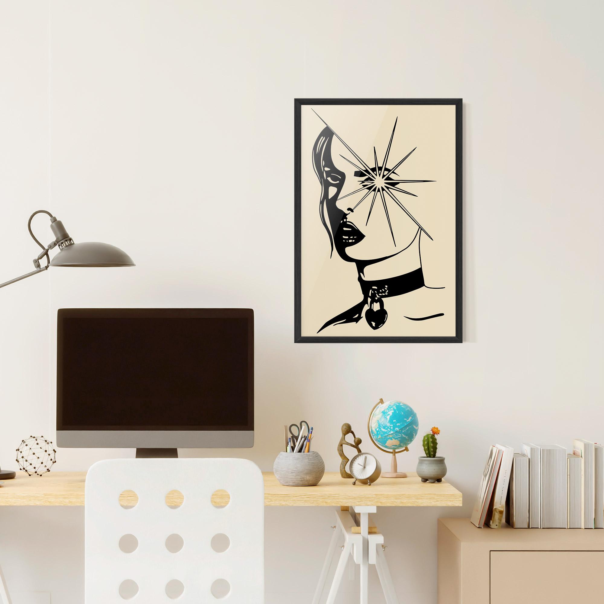 Poster Înrămat Woman Vision Star mockup 6