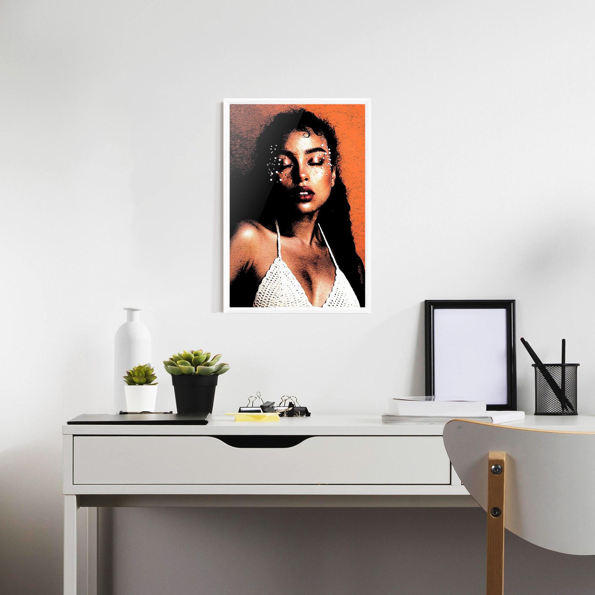 Poster Înrămat Black Pearls Lady mockup 7